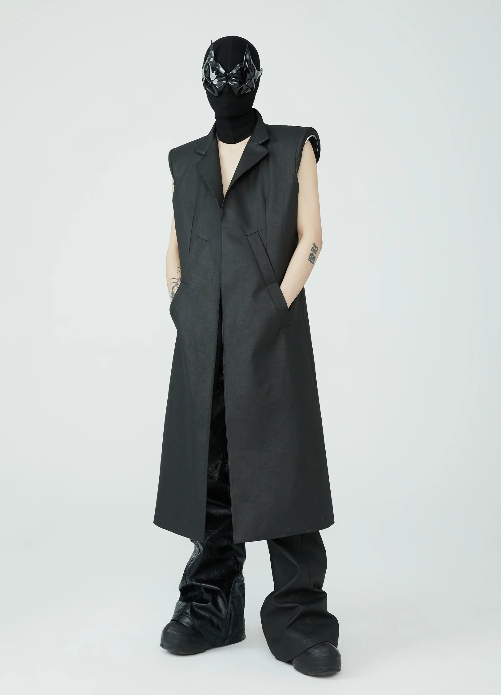 Cappotto cerato Fortress nero 23SS