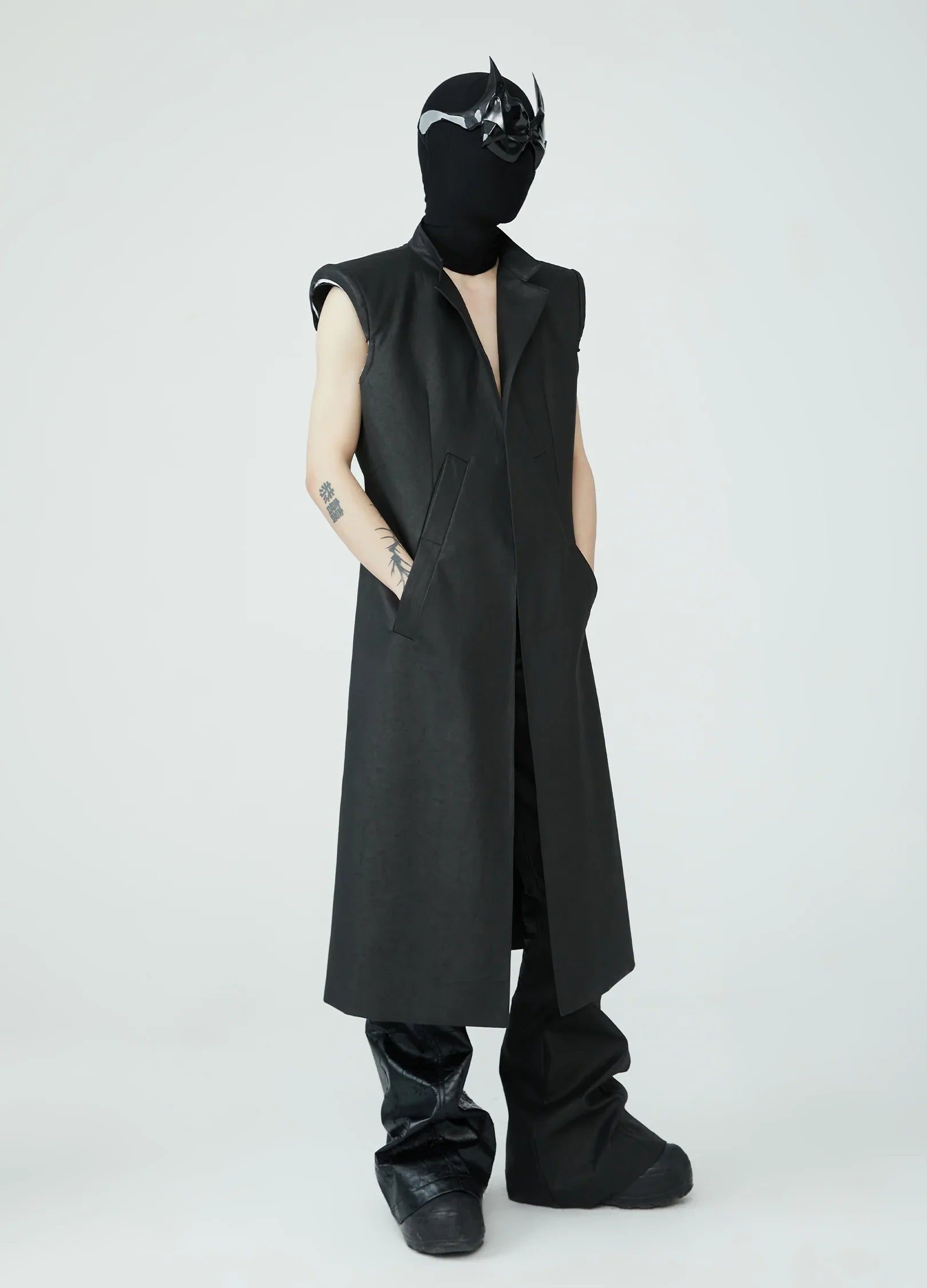 Cappotto cerato Fortress nero 23SS