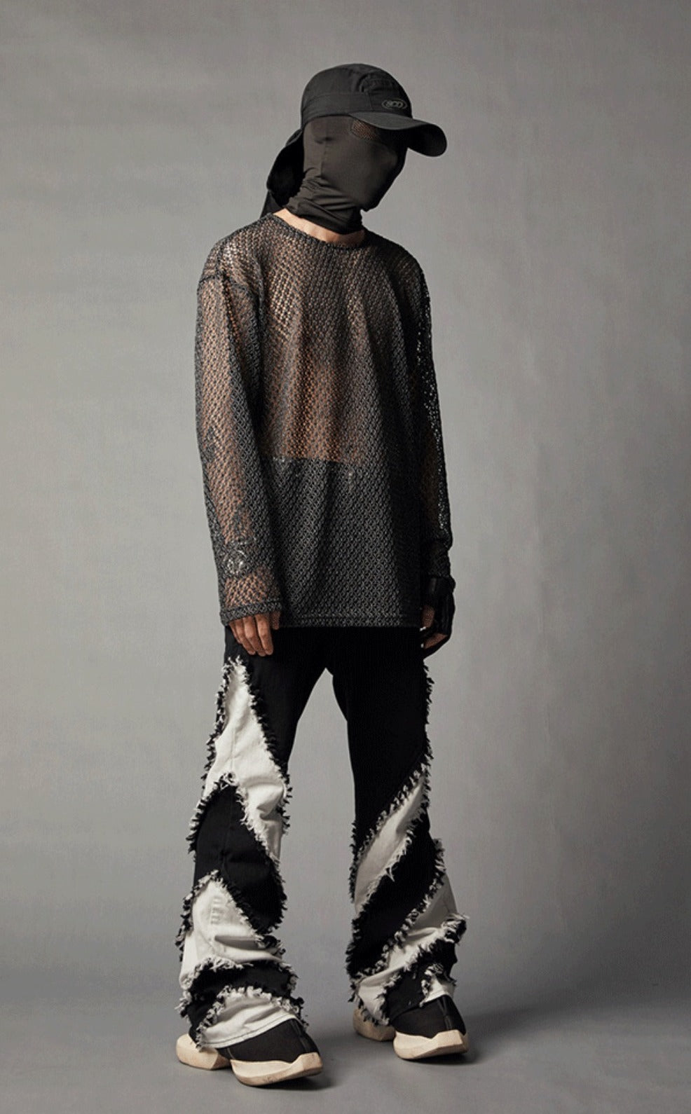 Pantaloni punk monocromatici 22SS