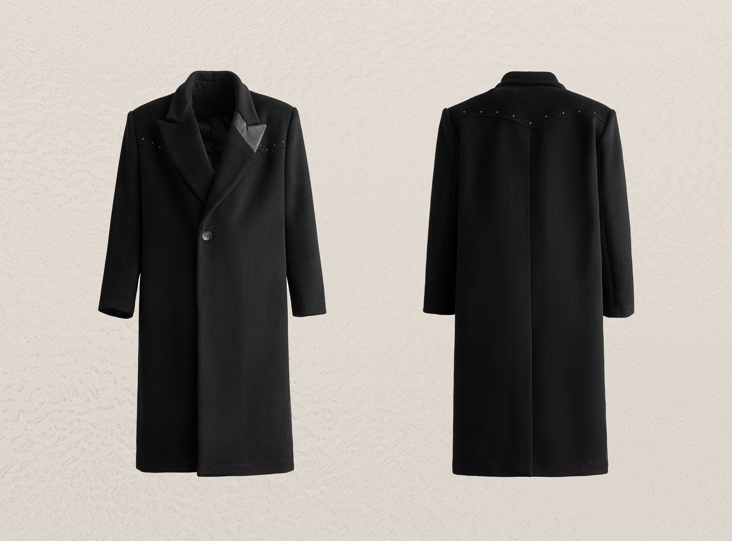 DP PARADIS 23AW "VAMPIRE" Cappotto con rivetti bifacciali