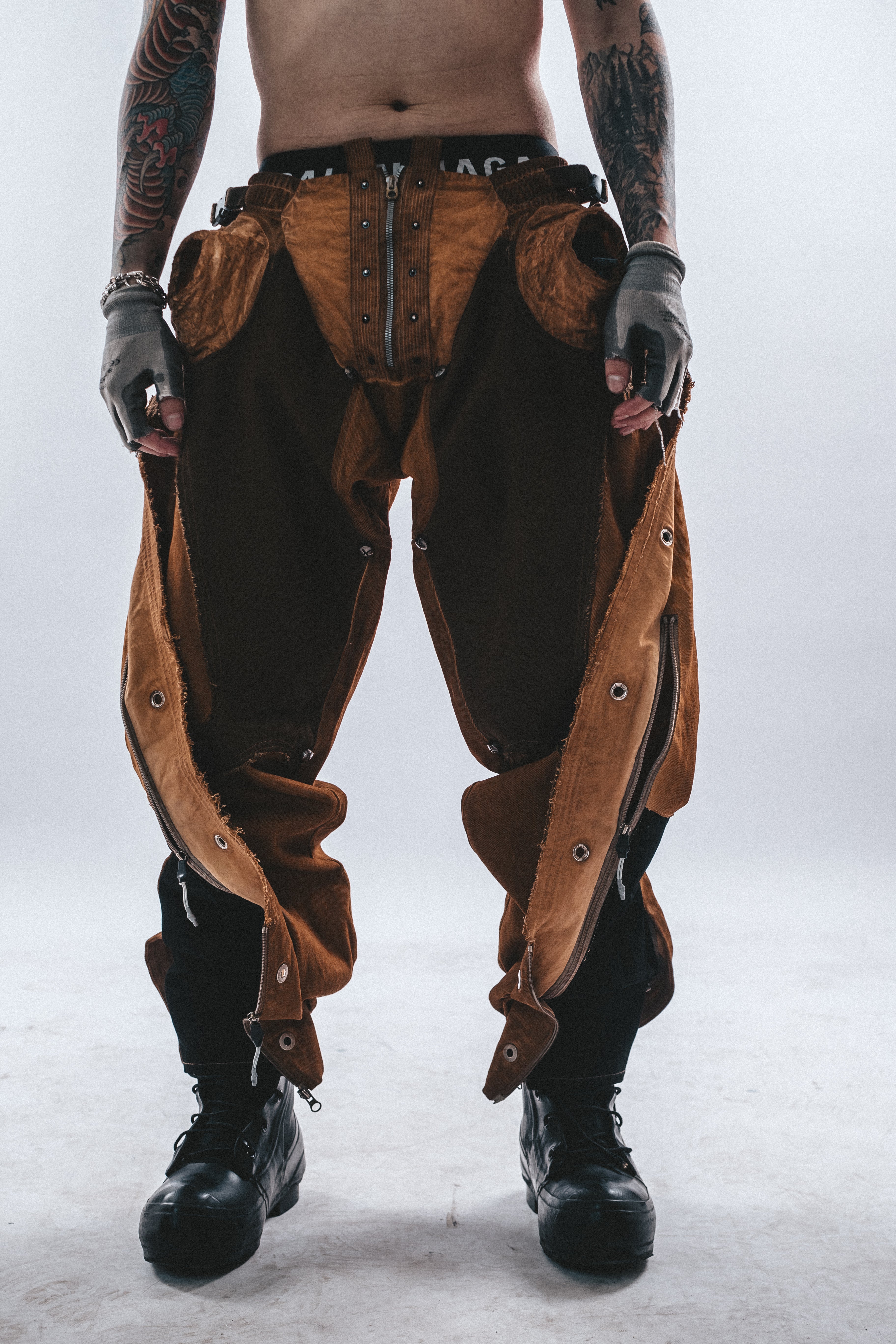 DRKLEI MULTI-ZIP LUMBER CARGO PANTS