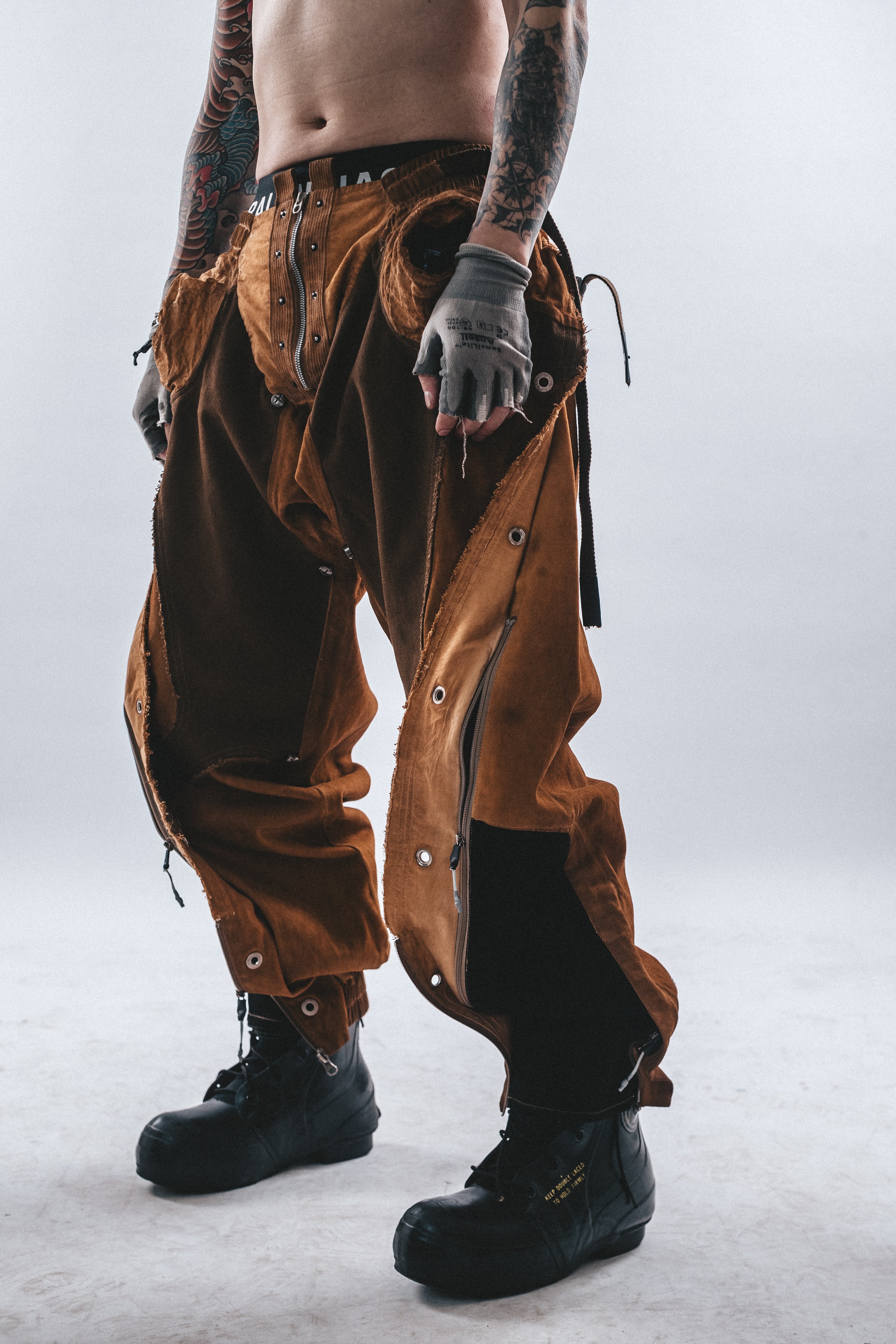 DRKLEI MULTI-ZIP LUMBER CARGO PANTS