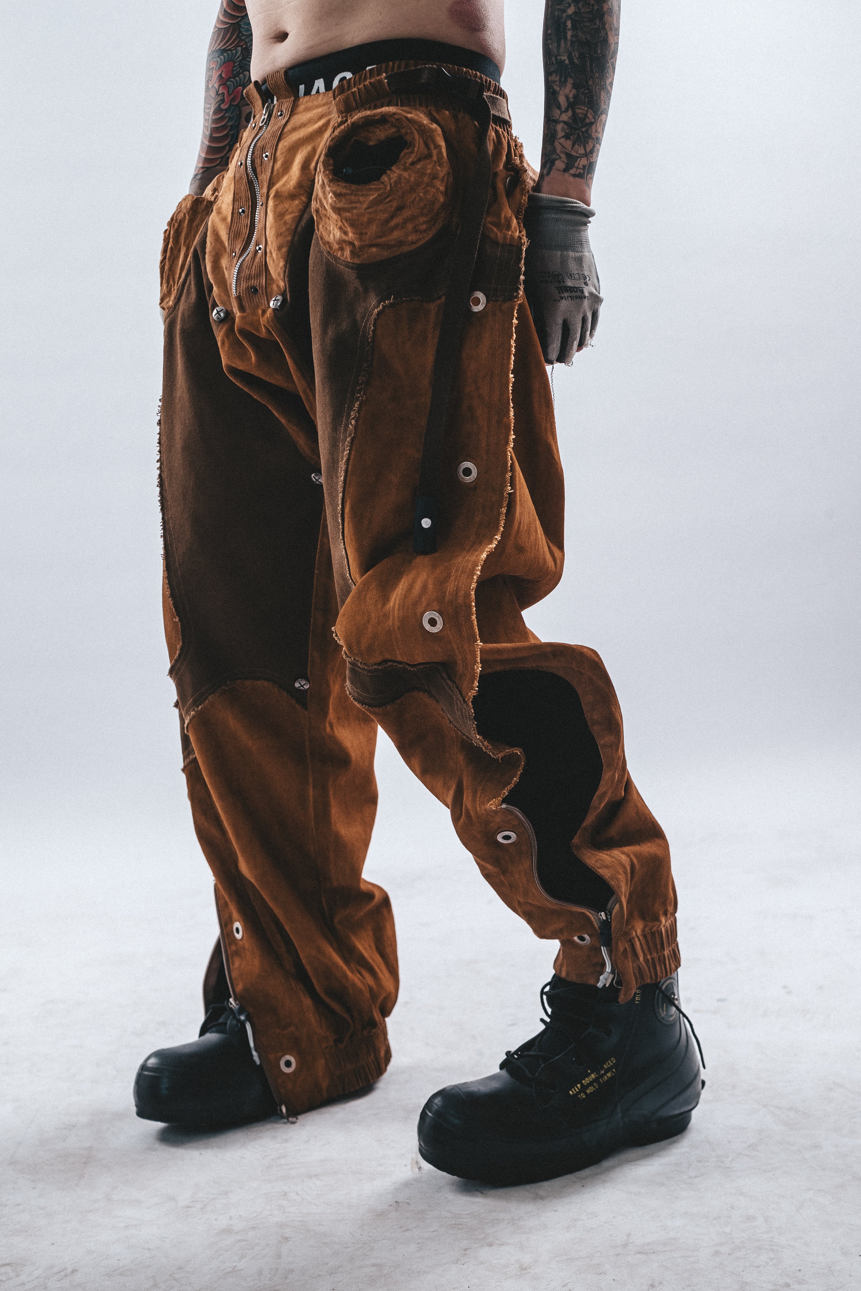 DRKLEI MULTI-ZIP LUMBER CARGO PANTS