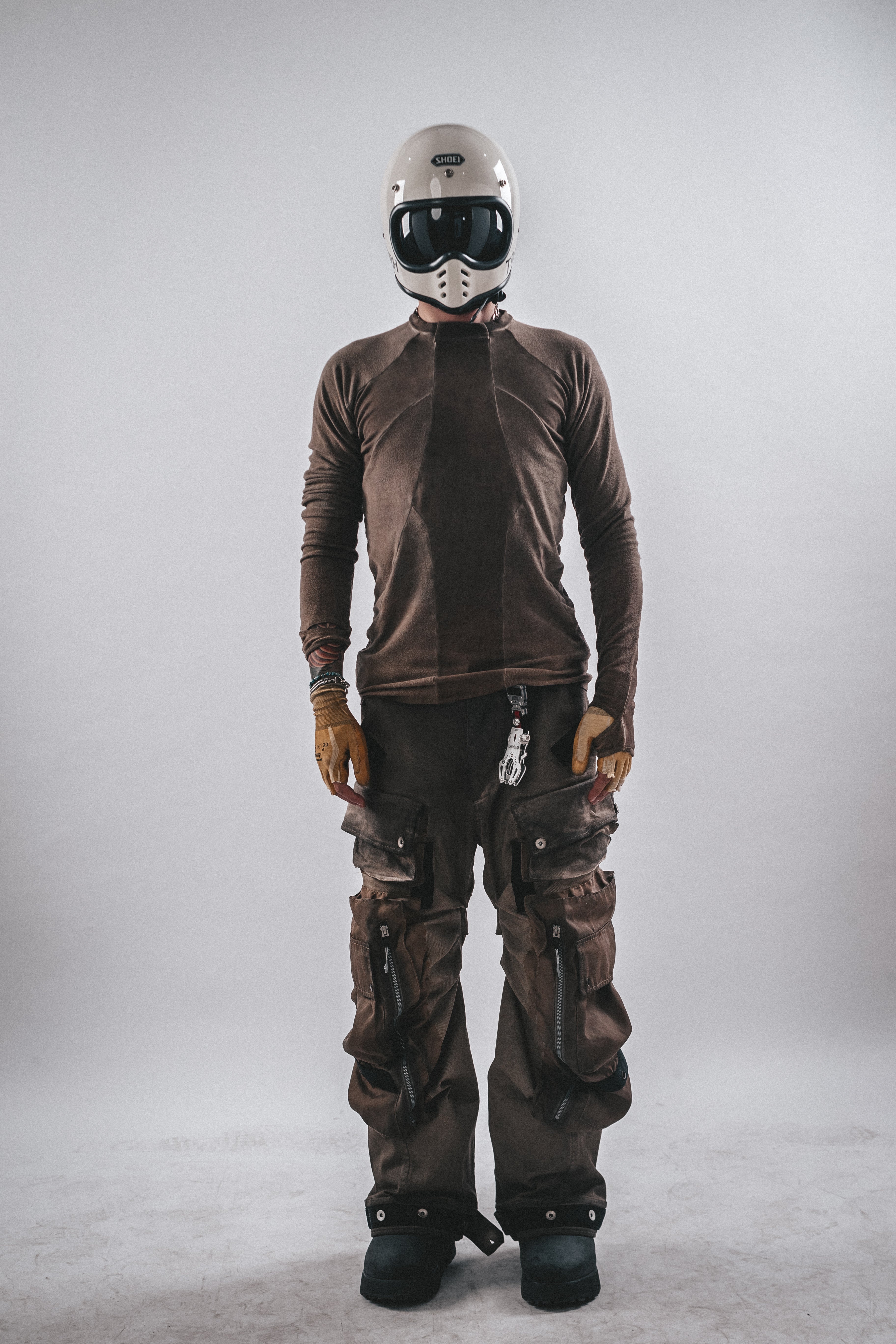 PANTALONI DA PARACADUTISTA CON LAMA CURVA DRKLEI