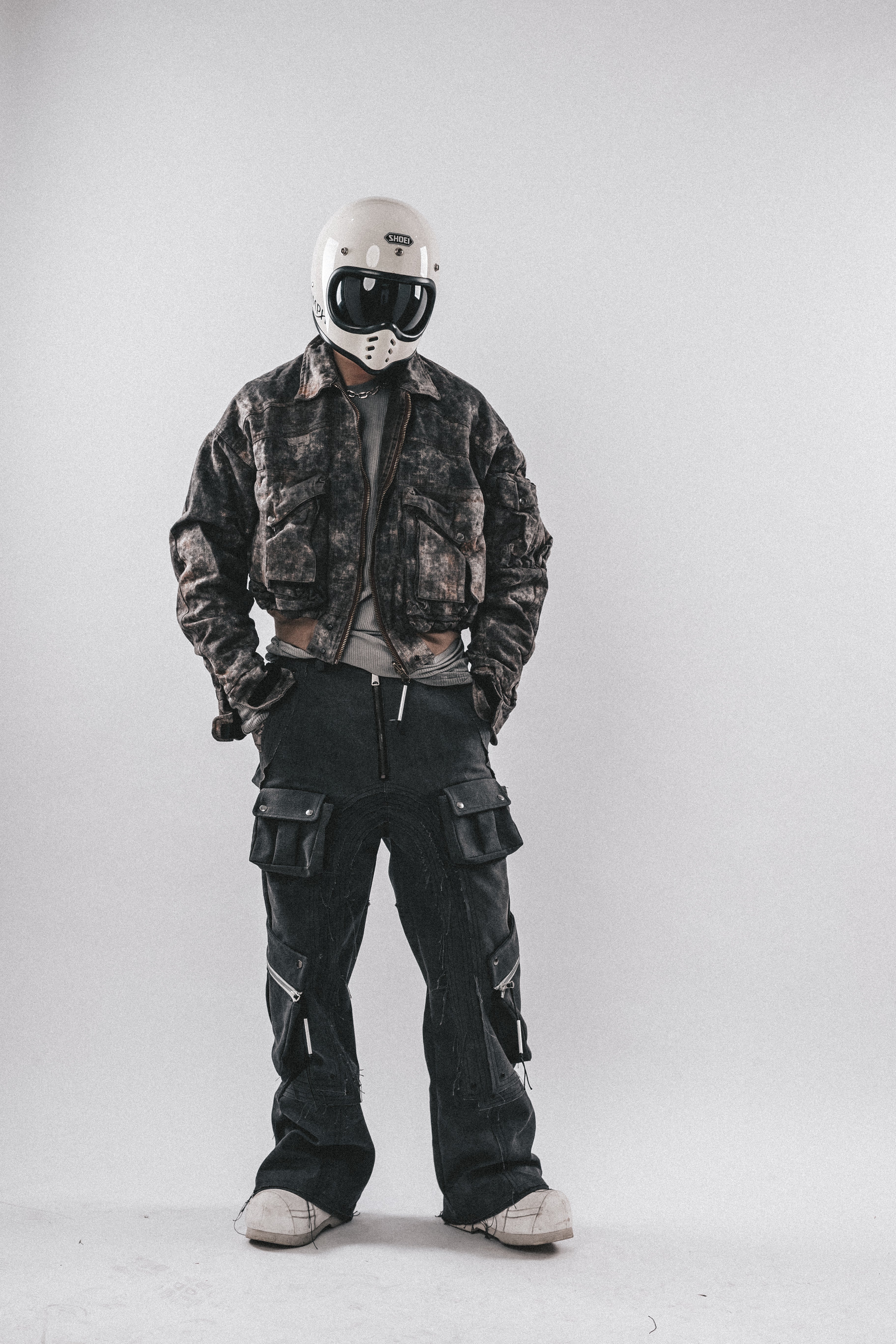 Giacca cargo mimetica sporca