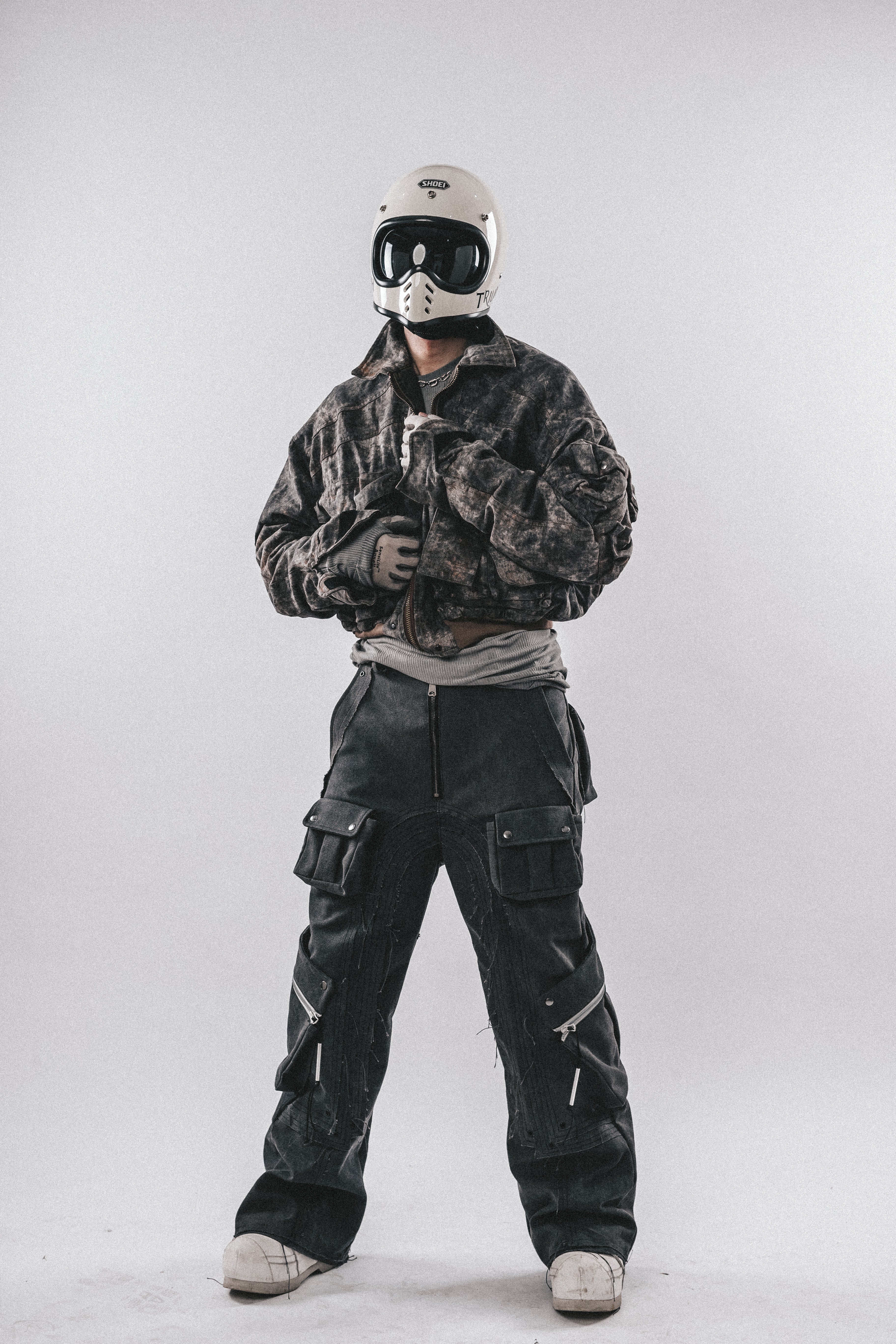 Giacca cargo mimetica sporca