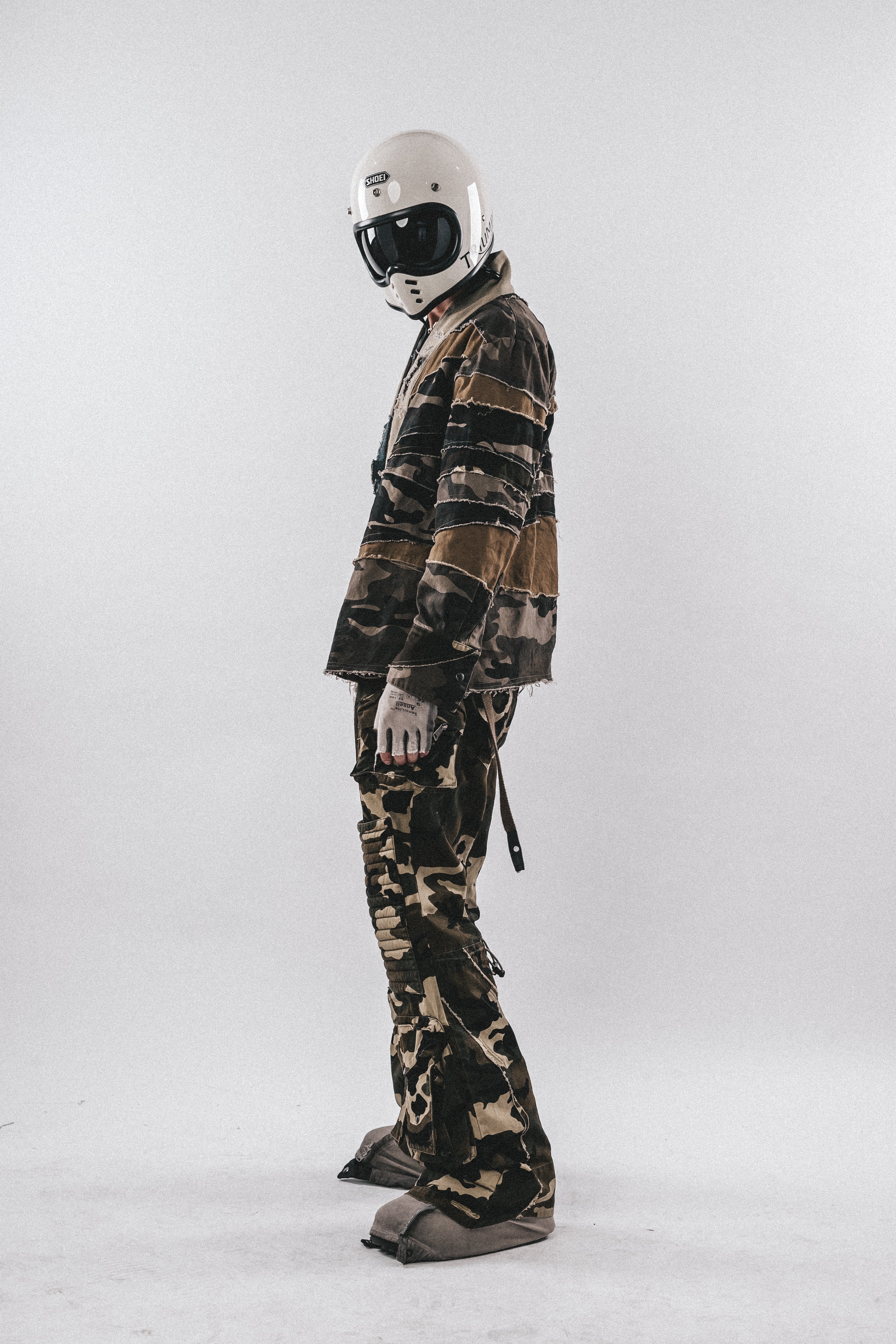 Camicia personalizzata con motivo mimetico patchwork