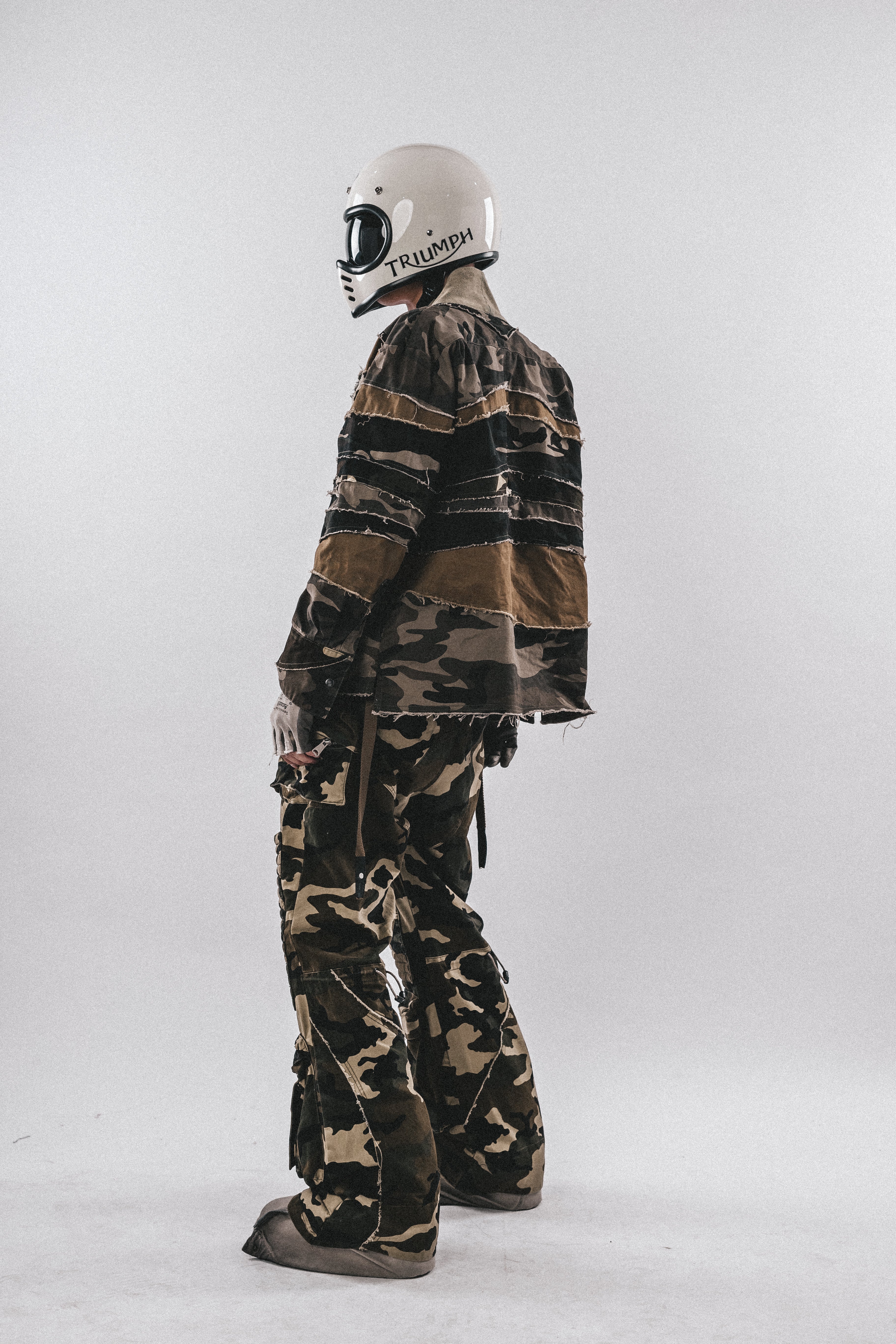 Camicia personalizzata con motivo mimetico patchwork