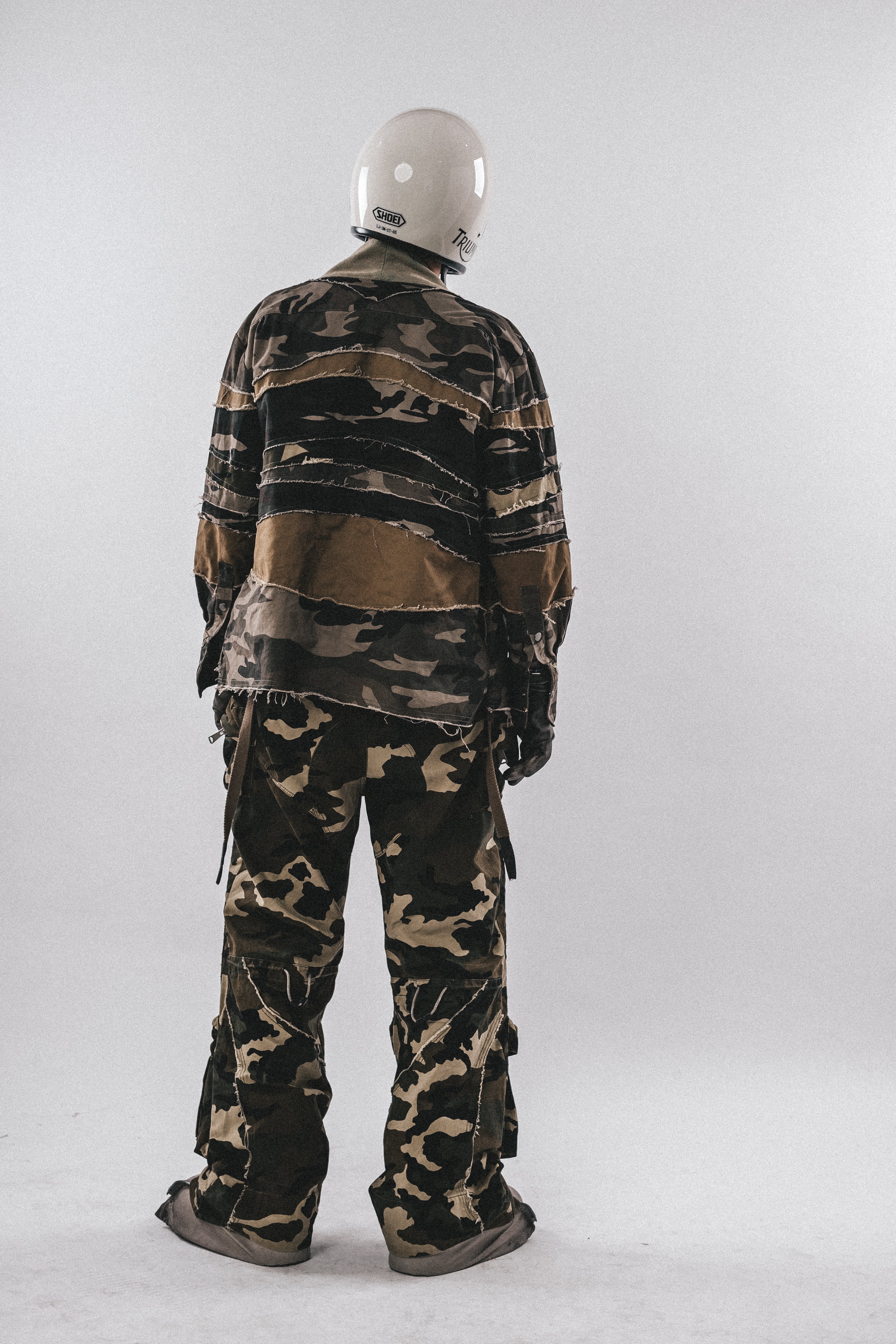 Camicia personalizzata con motivo mimetico patchwork