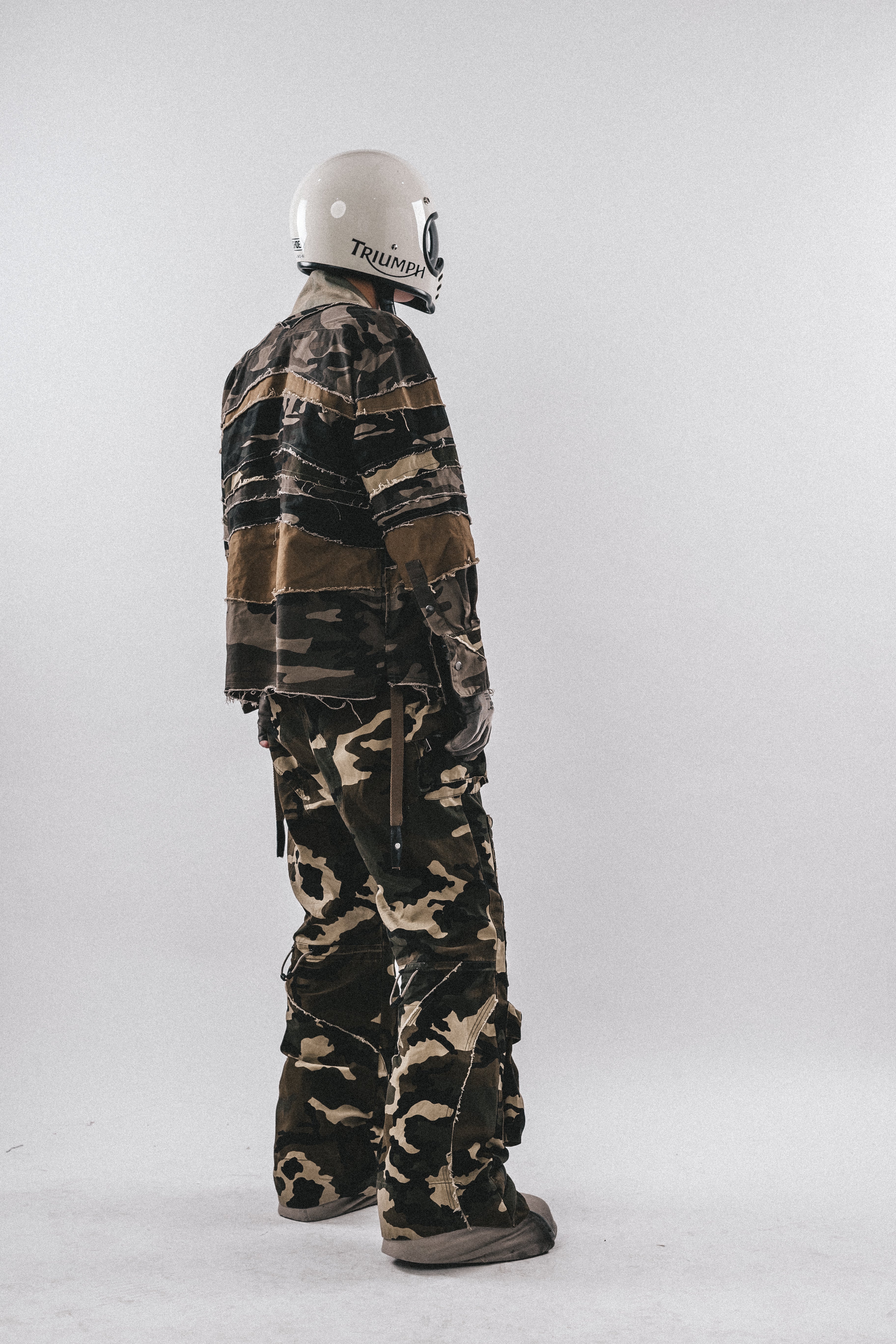 Camicia personalizzata con motivo mimetico patchwork