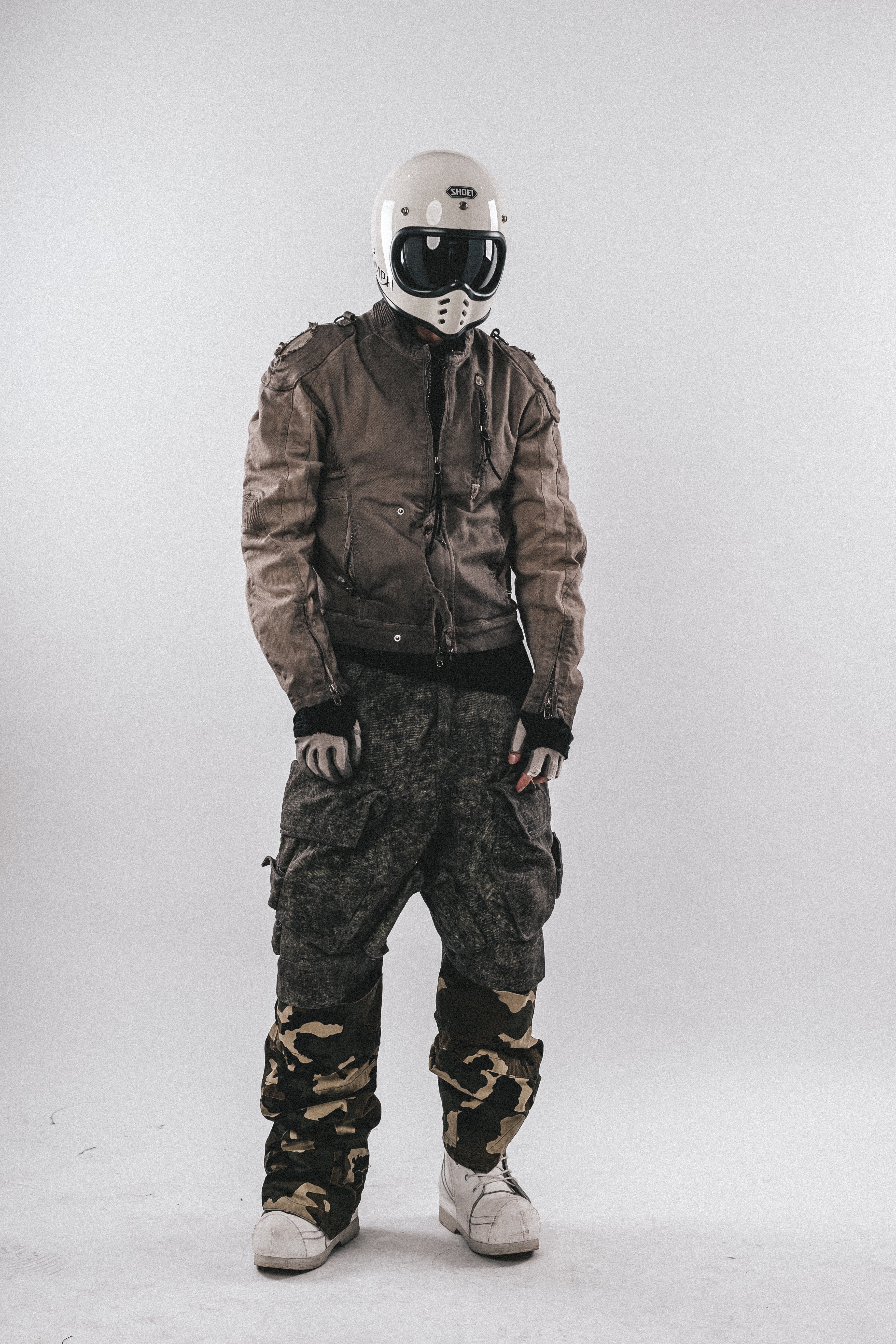 Giacca da motociclista consumata