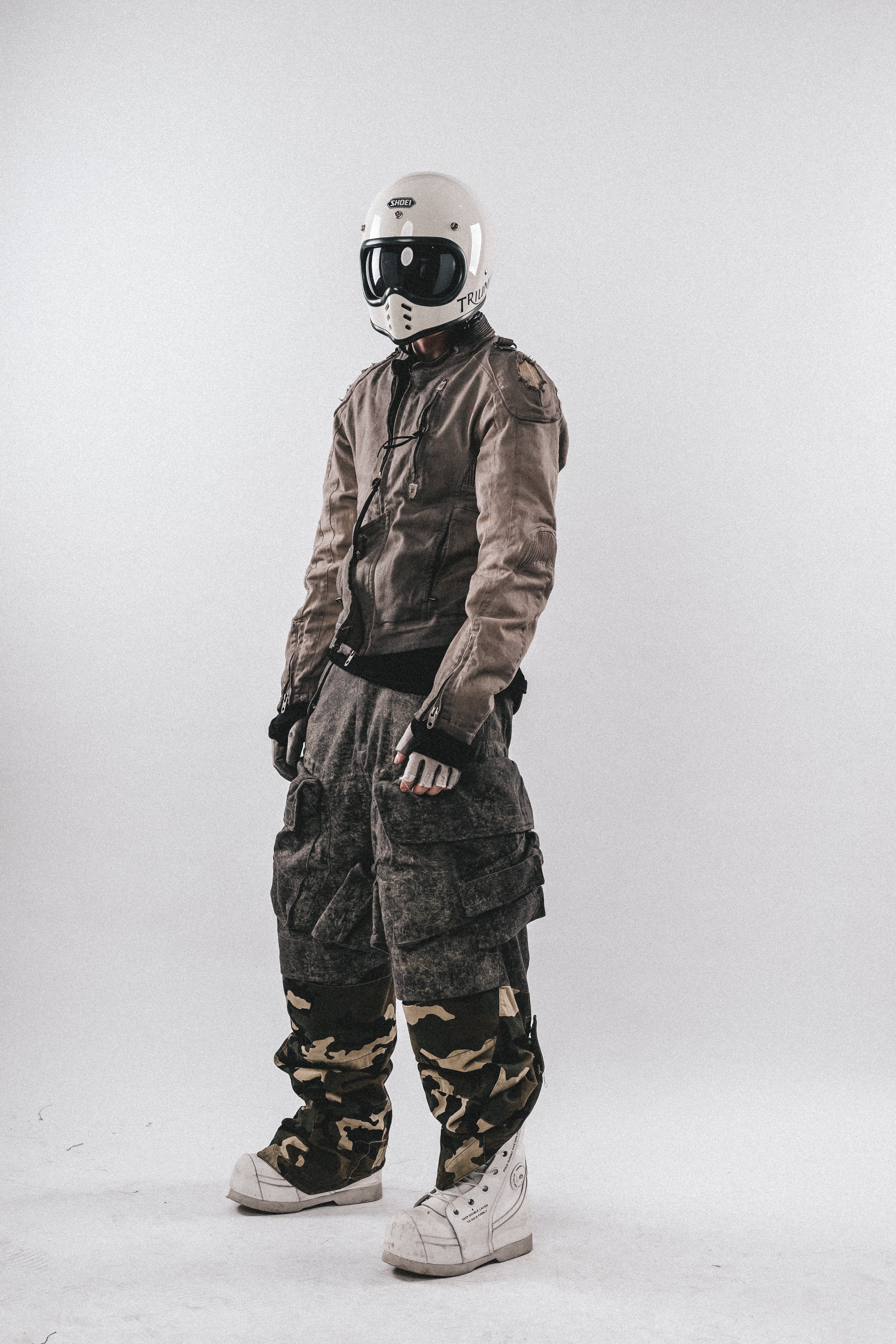 Giacca da motociclista consumata