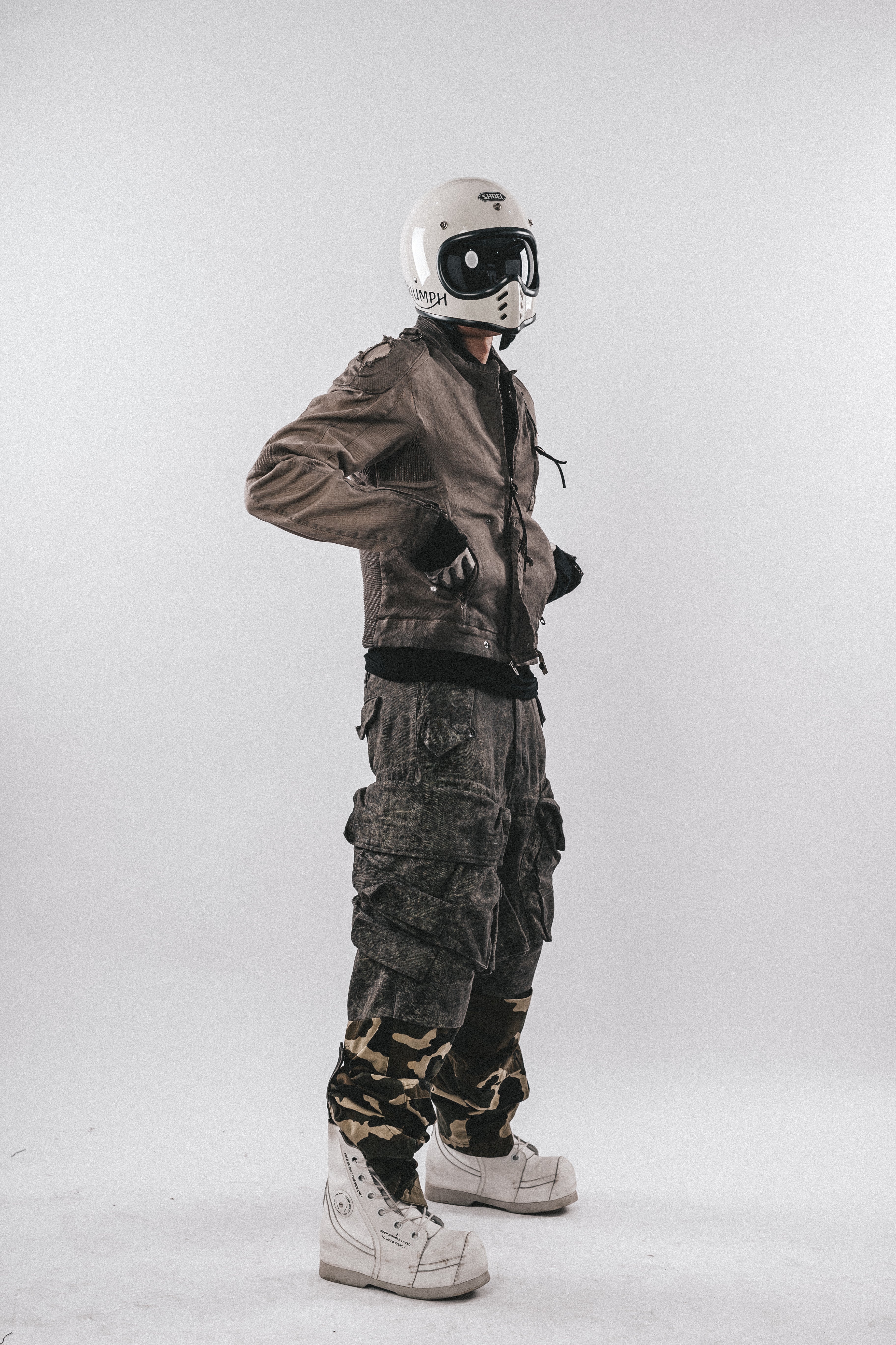 Giacca da motociclista consumata