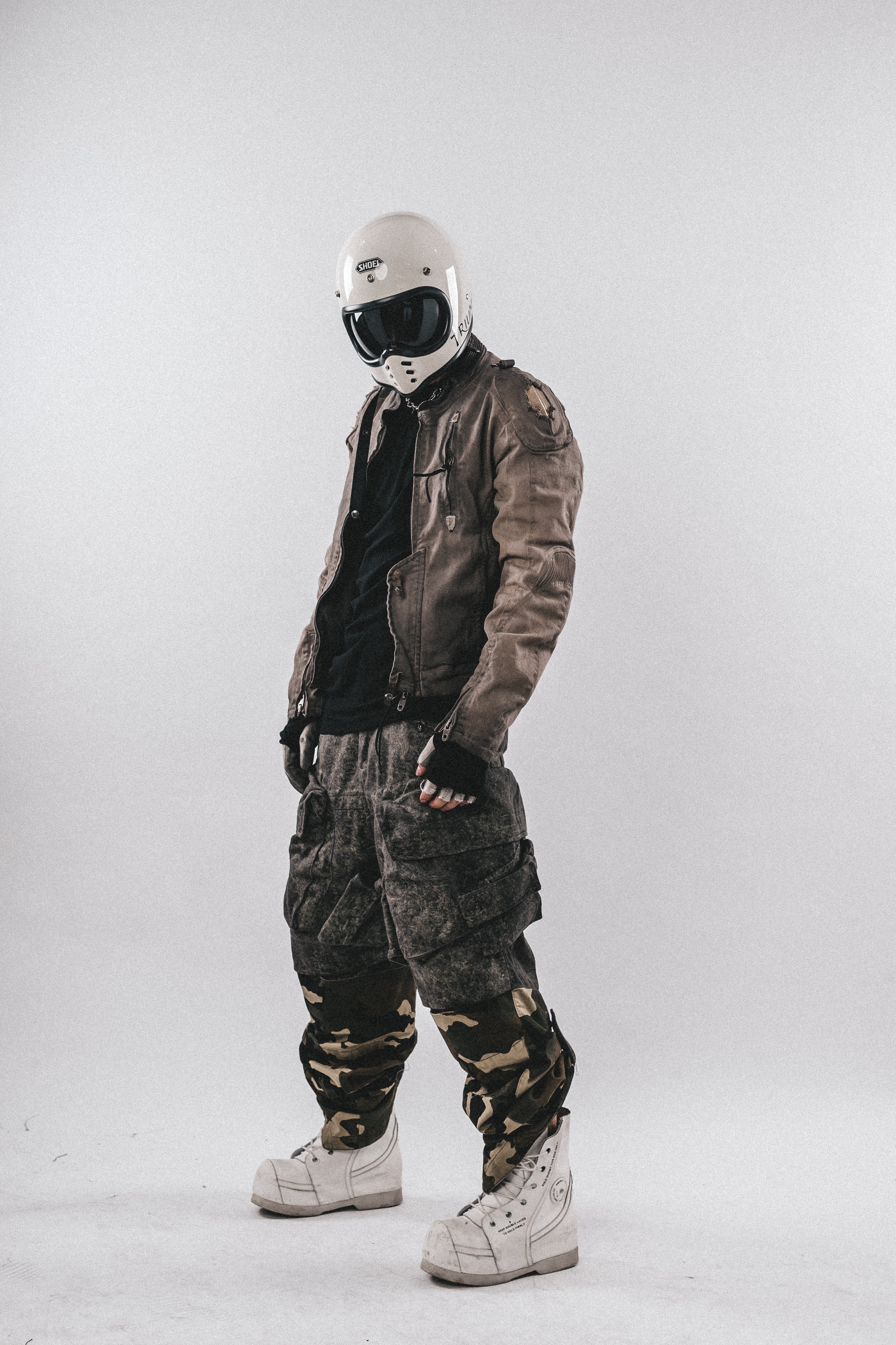 Giacca da motociclista consumata