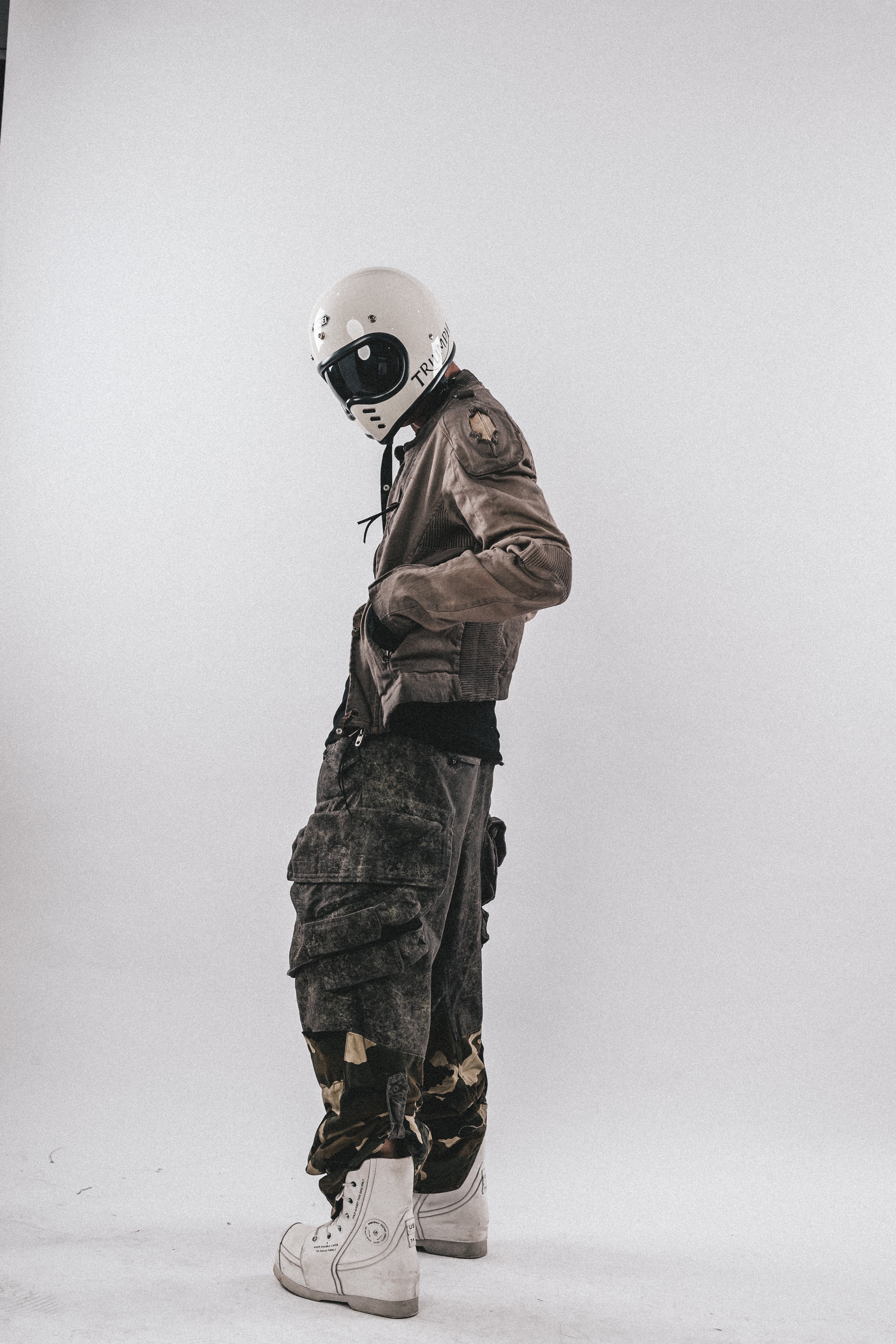 Giacca da motociclista consumata