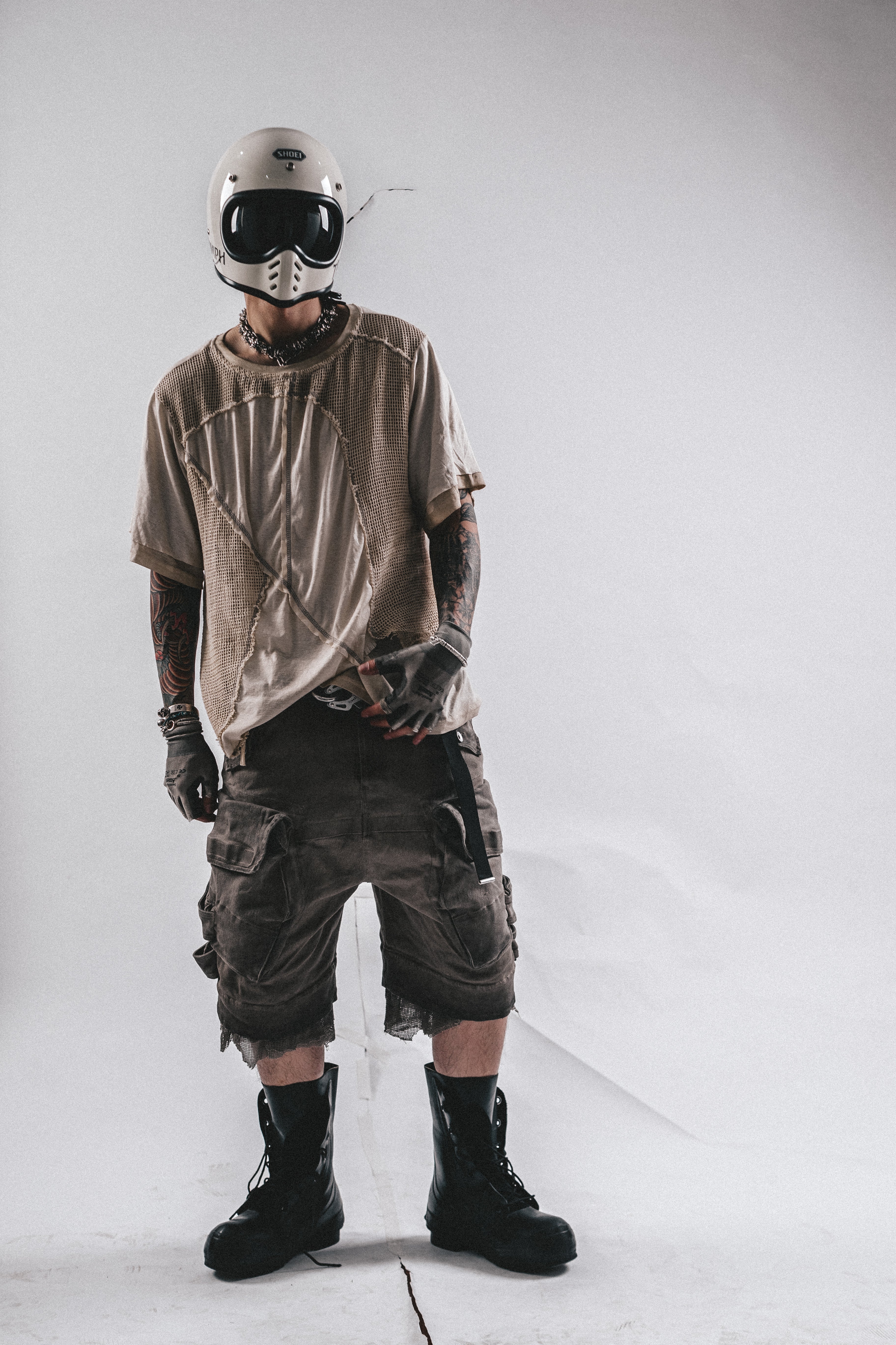 T-SHIRT DRKLEI MESHSCAR SLASH