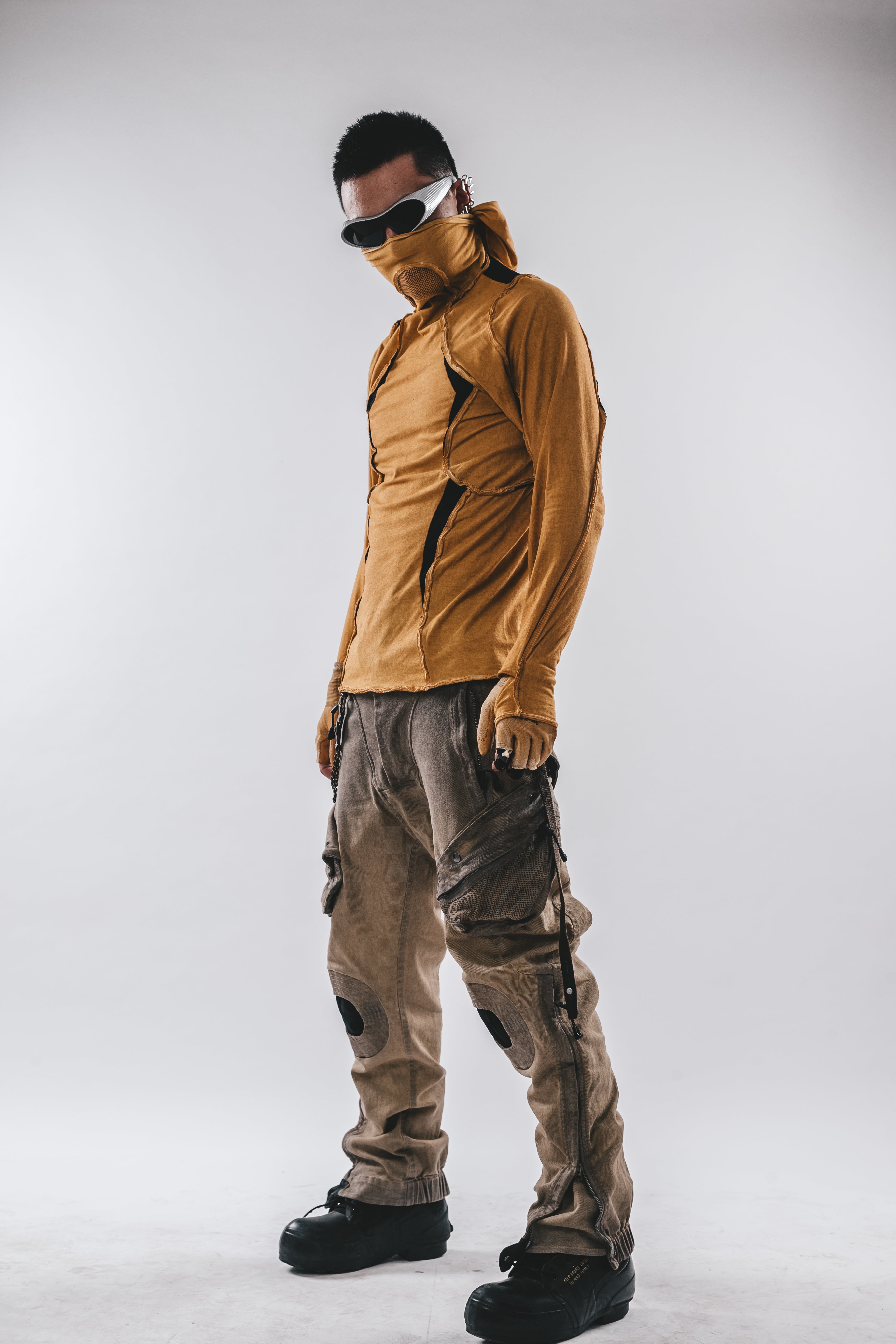 Maglietta a maniche lunghe con cappuccio Ninja Cardinal