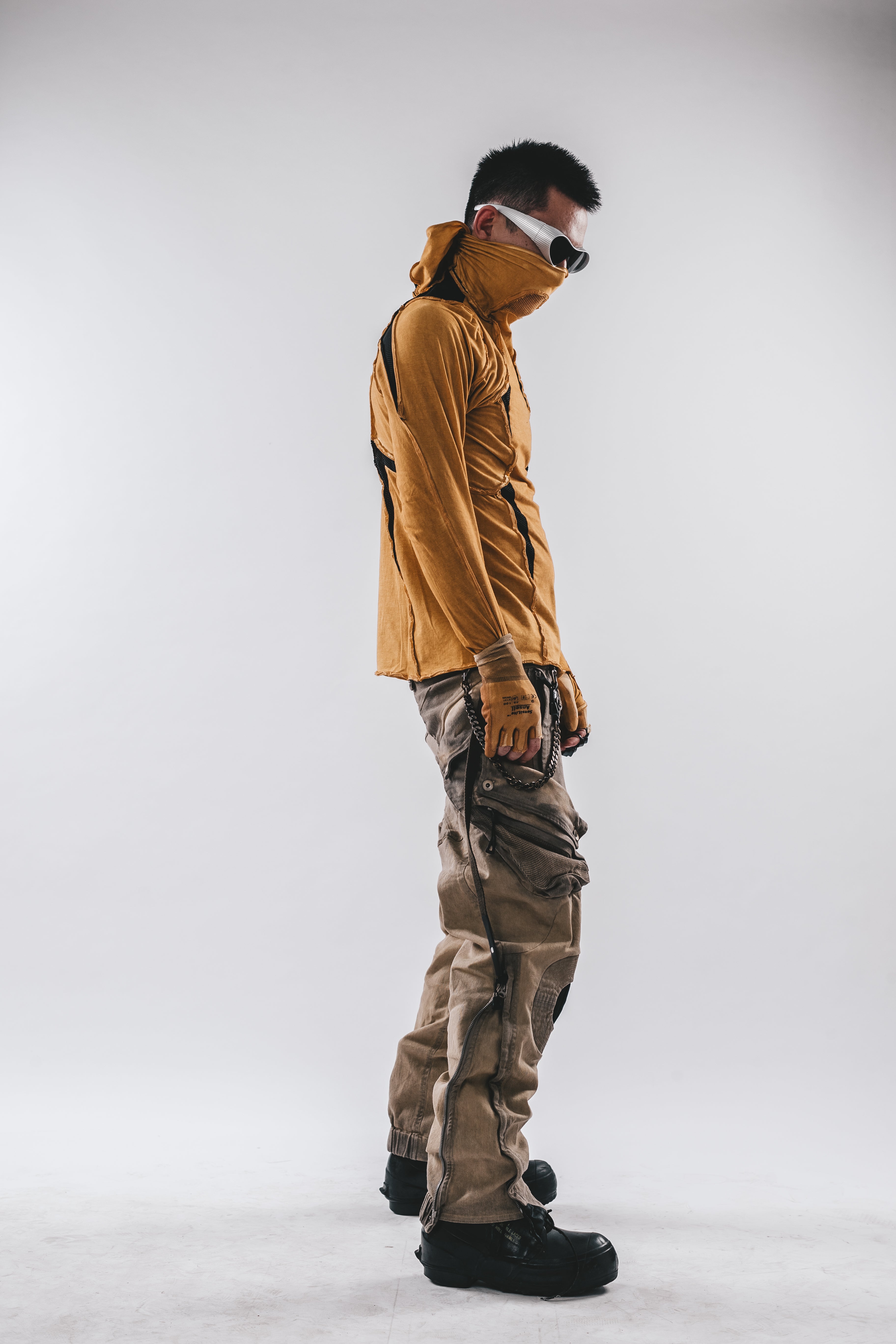 Maglietta a maniche lunghe con cappuccio Ninja Cardinal