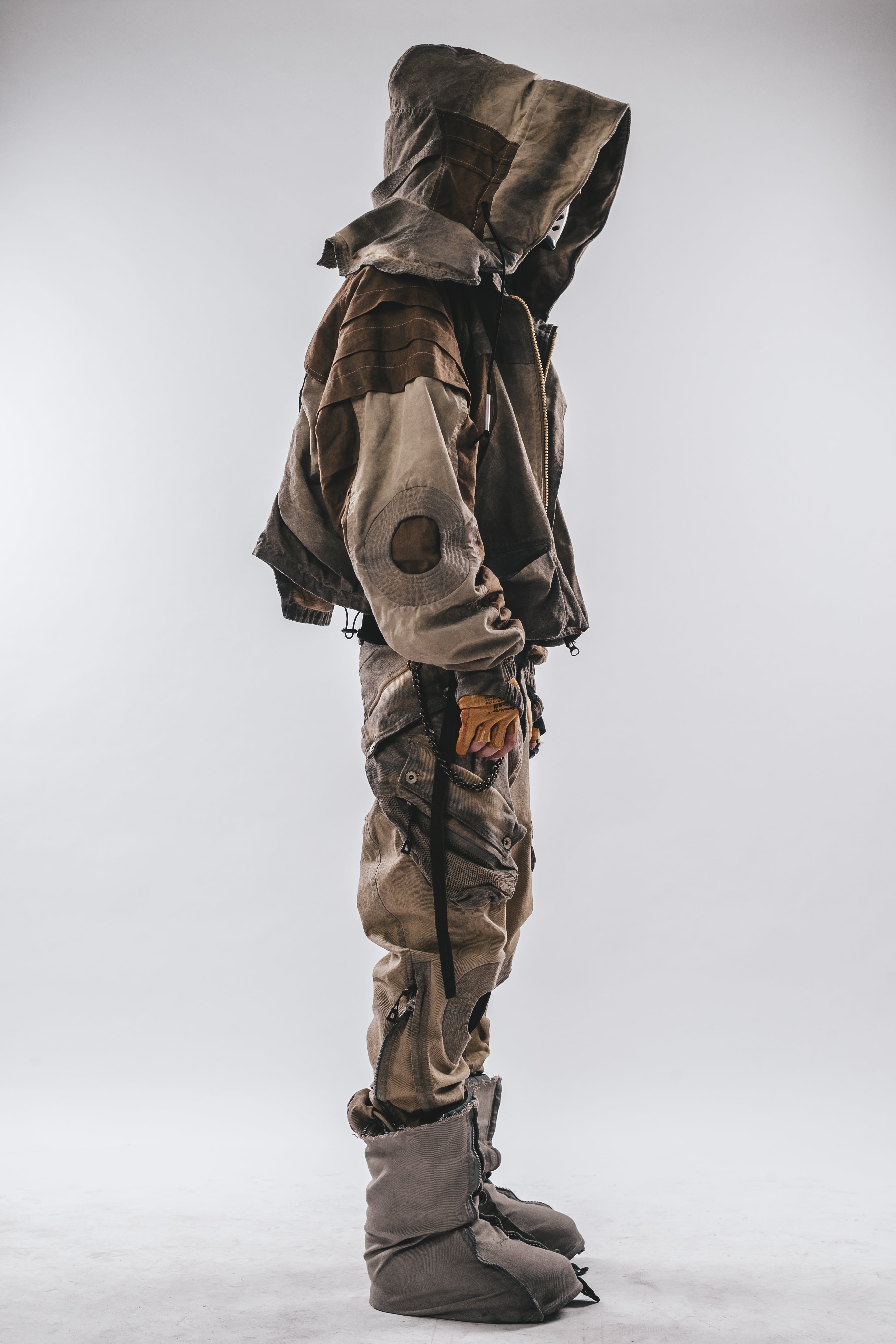 Giacca a pipistrello oversize con cappuccio