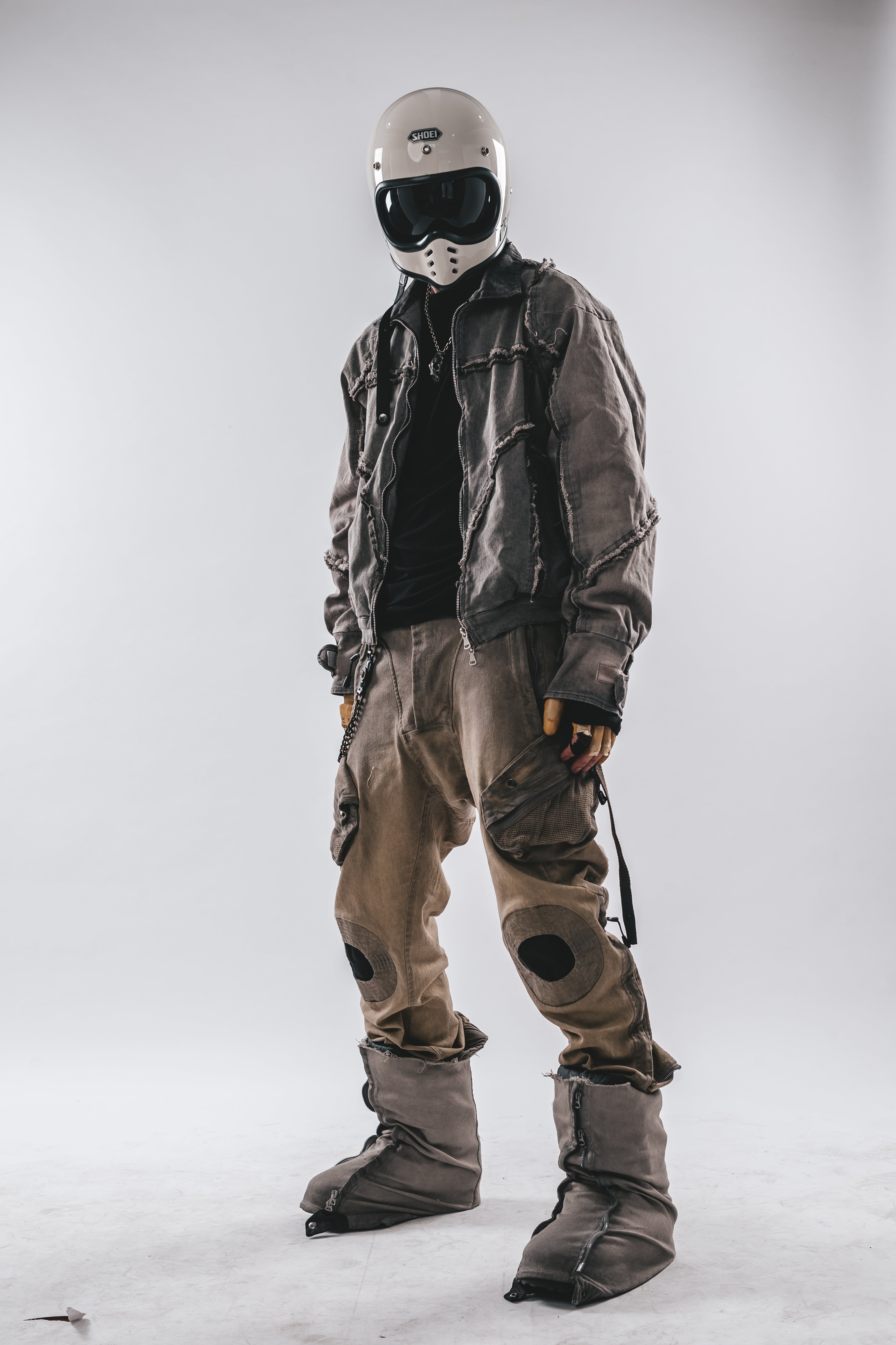 Giacca corta con orlo grezzo lavato Detroit