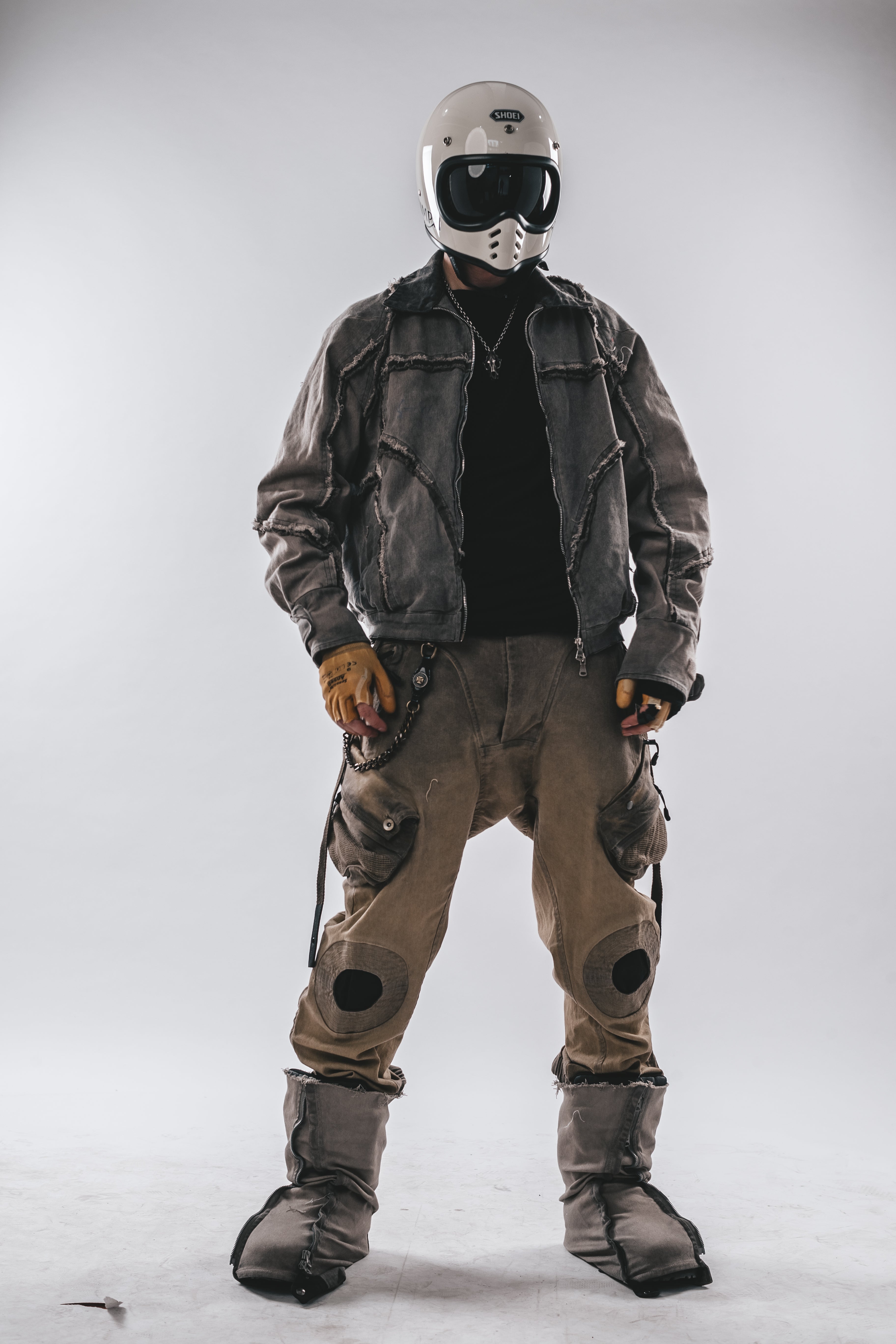 Giacca corta con orlo grezzo lavato Detroit