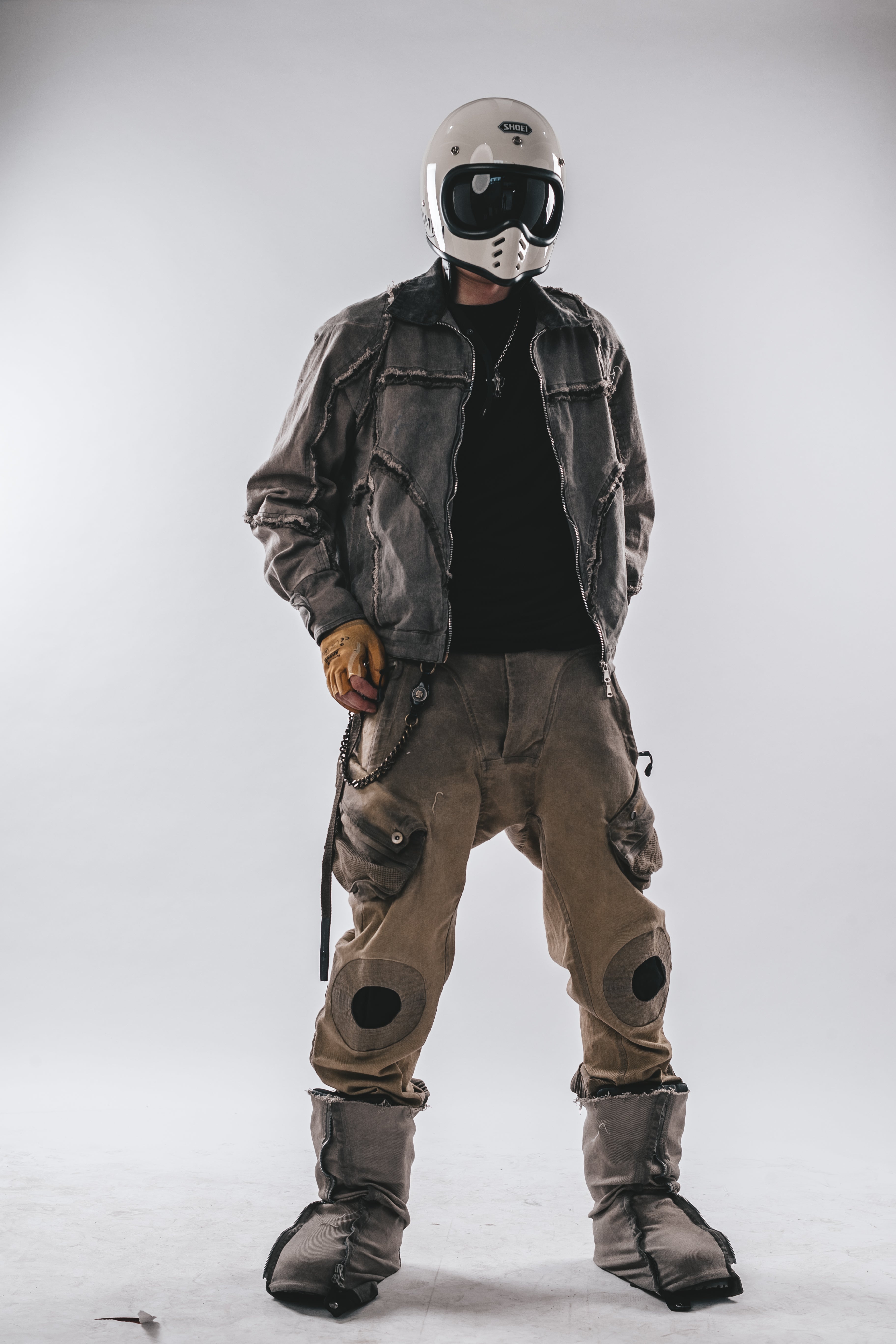 Giacca corta con orlo grezzo lavato Detroit