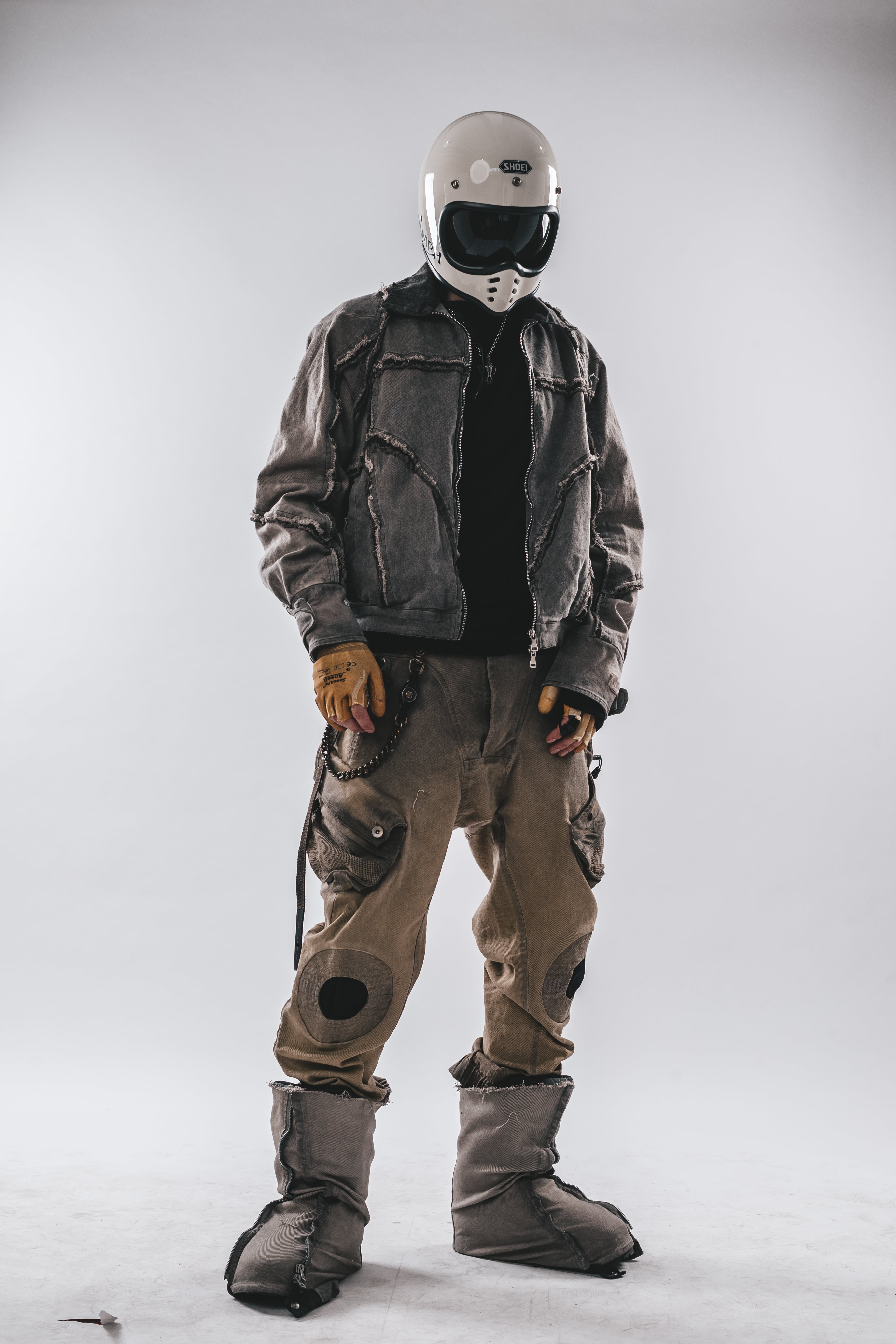 Giacca corta con orlo grezzo lavato Detroit