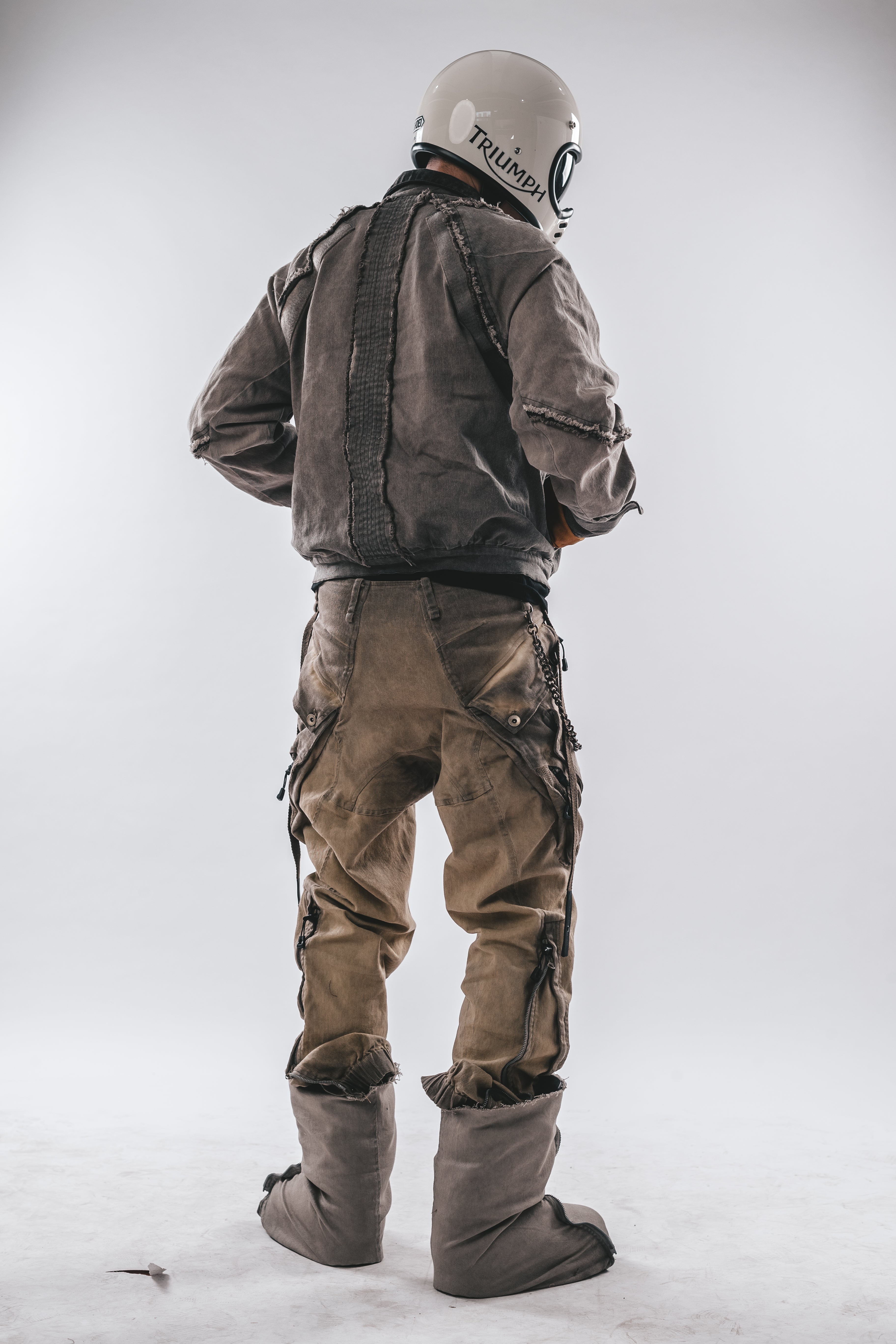 Giacca corta con orlo grezzo lavato Detroit