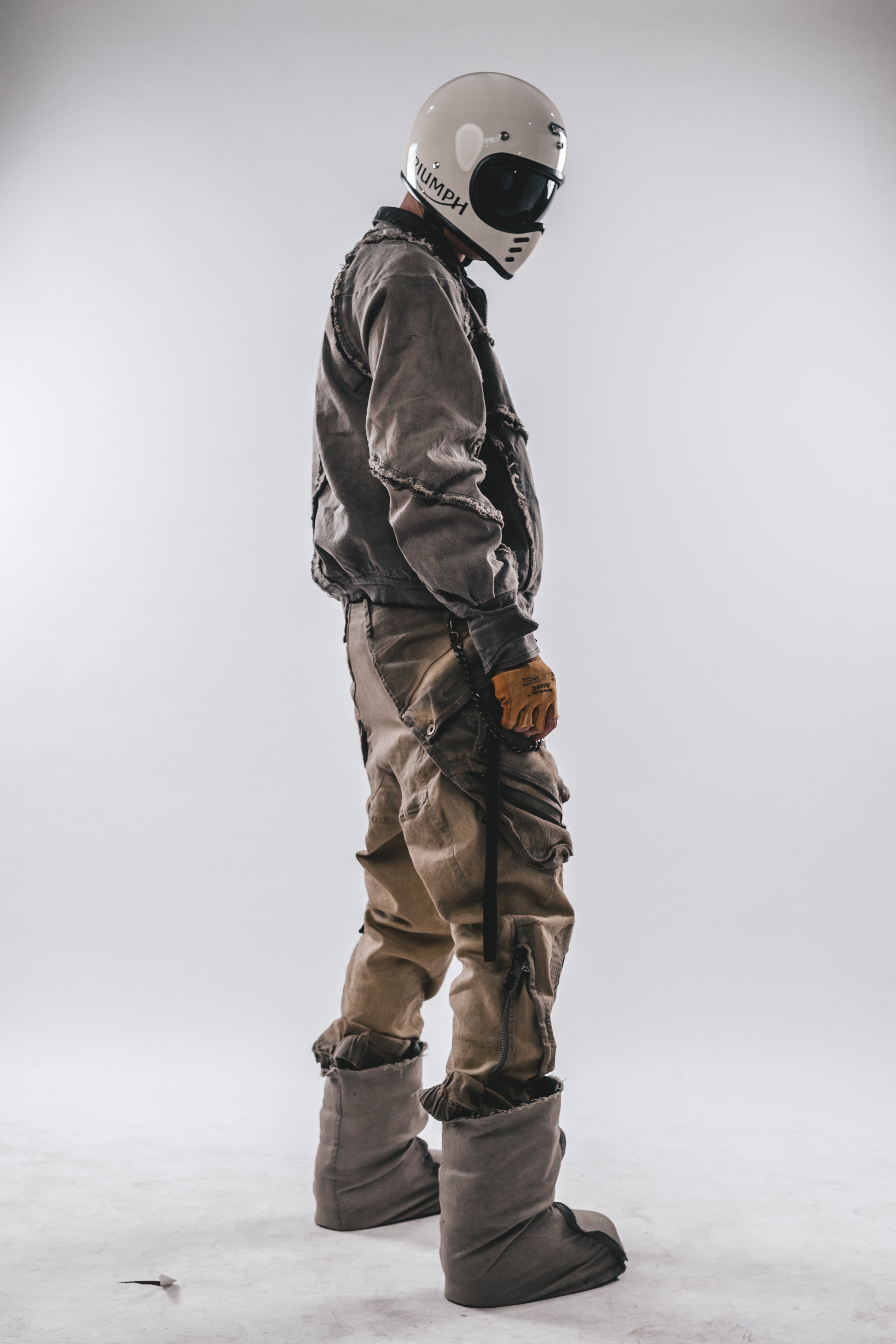 Giacca corta con orlo grezzo lavato Detroit