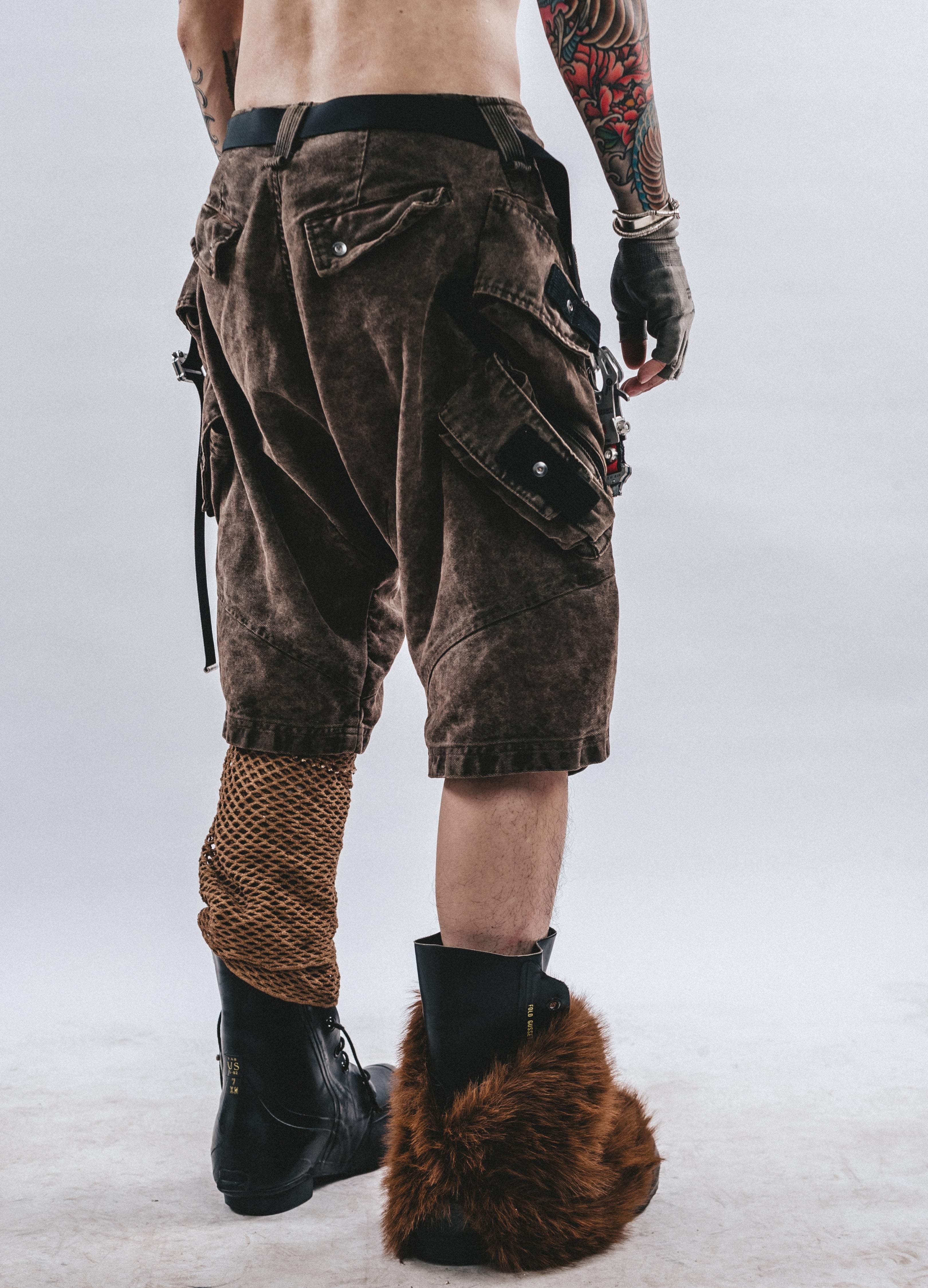DRKLEI DECONSTRUCT ZIP UTILITY SHORTS
