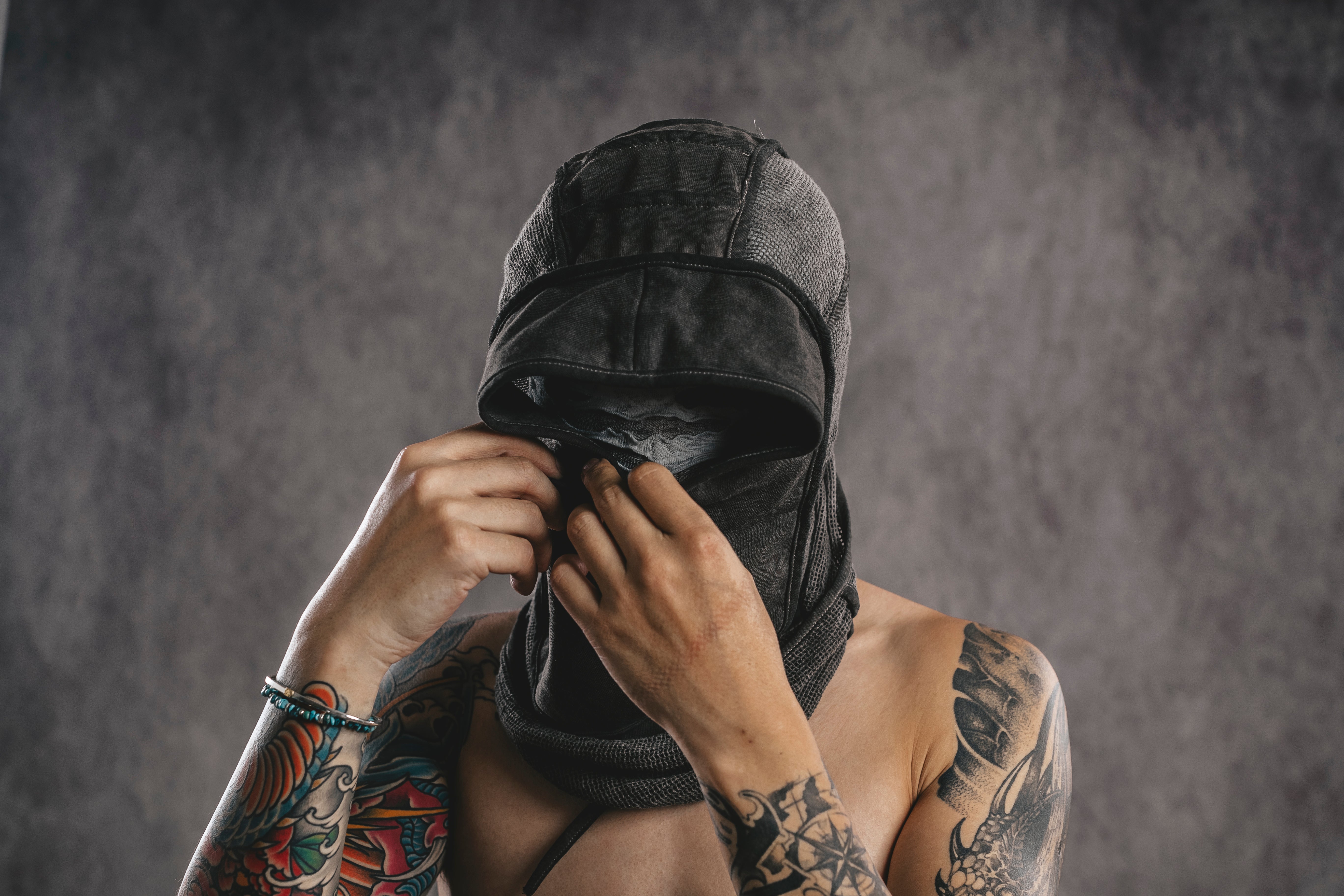 CAPPUCCIO PATCHWORK IN RETE DUNE