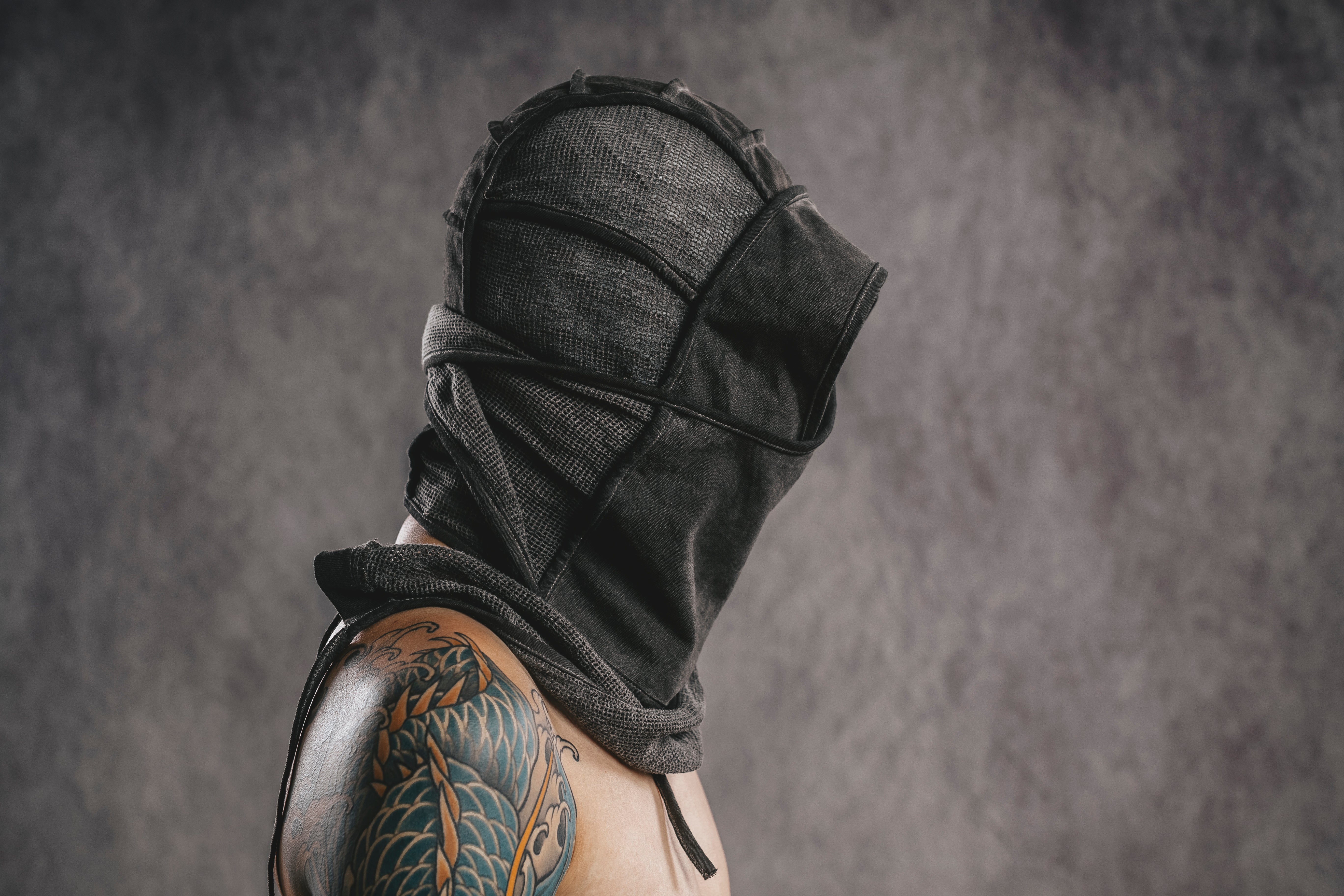 CAPPUCCIO PATCHWORK IN RETE DUNE