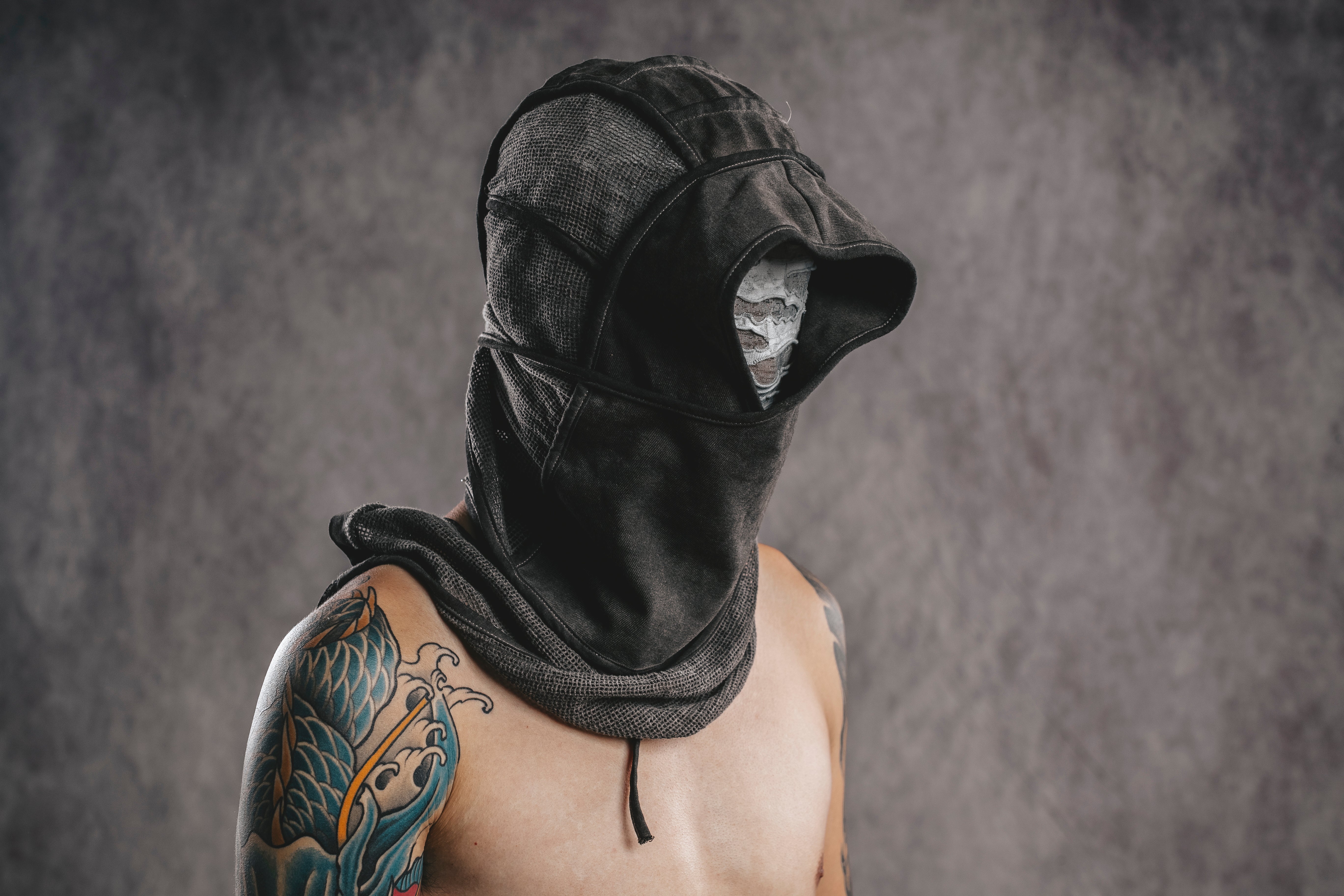 CAPPUCCIO PATCHWORK IN RETE DUNE