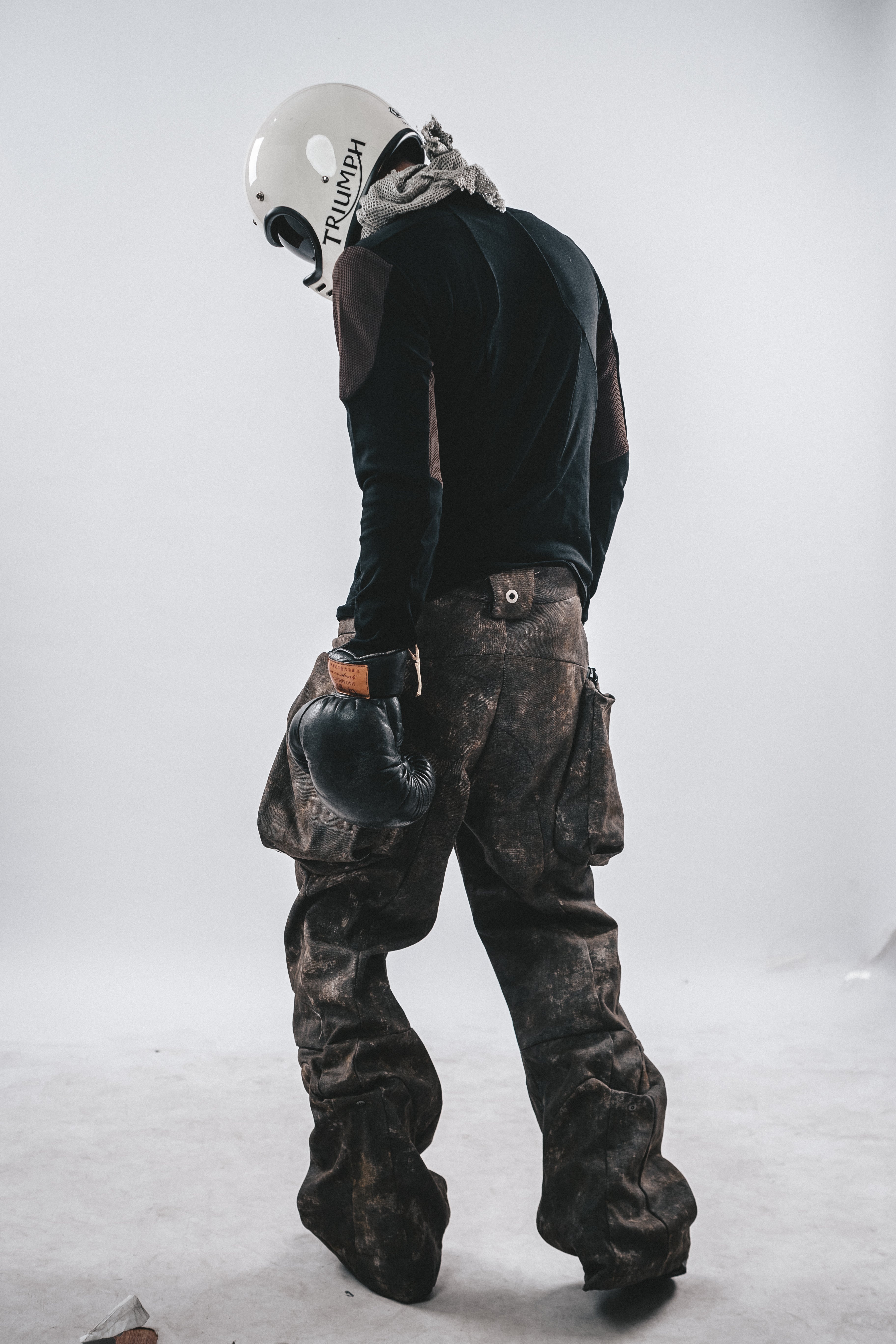 T-SHIRT LUNGA IN COTONE CON PANNELLO IN RETE DRKLEI