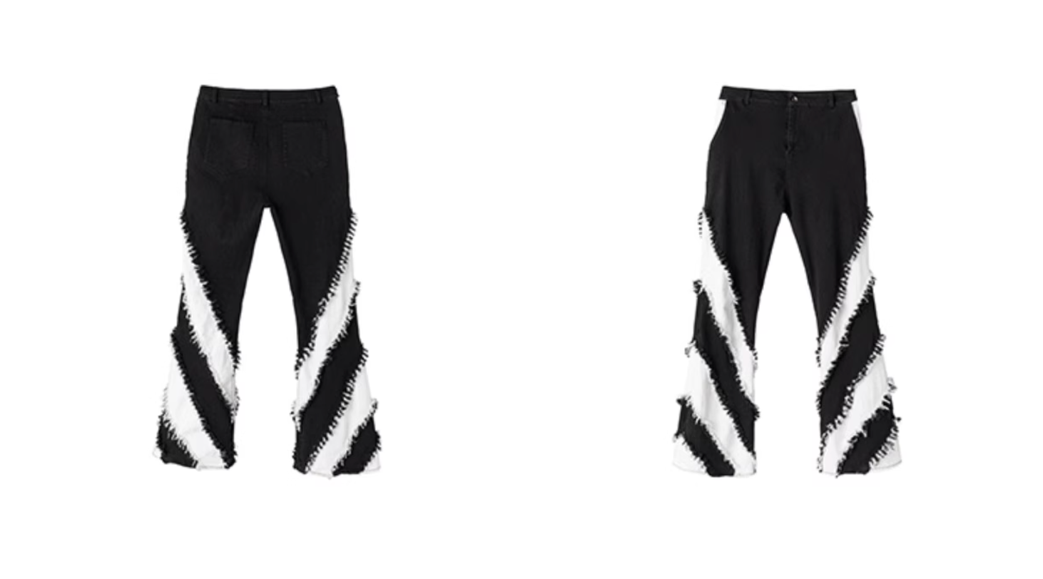 Pantaloni punk monocromatici 22SS