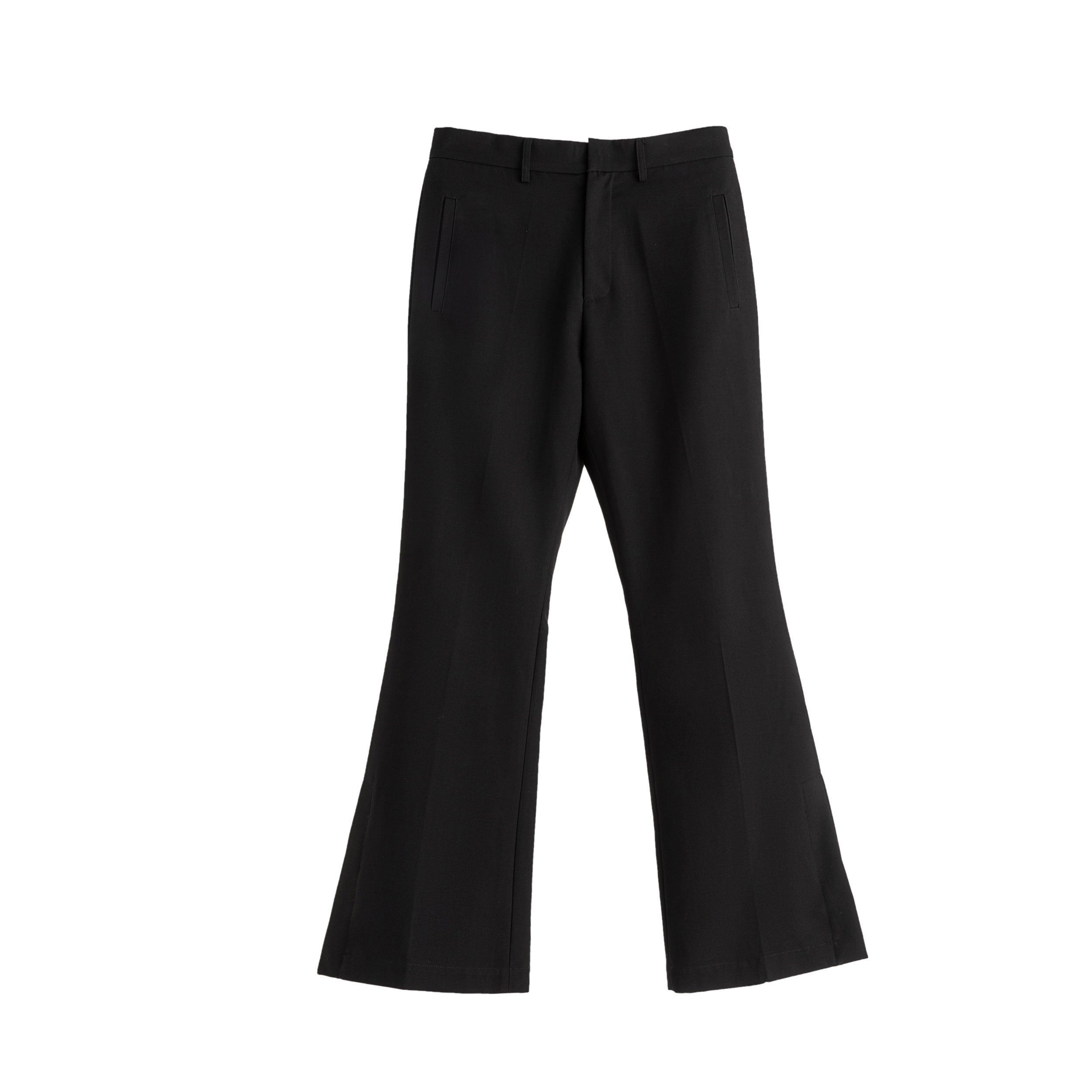 Pantaloni con spacchi e orlo a micro-stivale 23FW