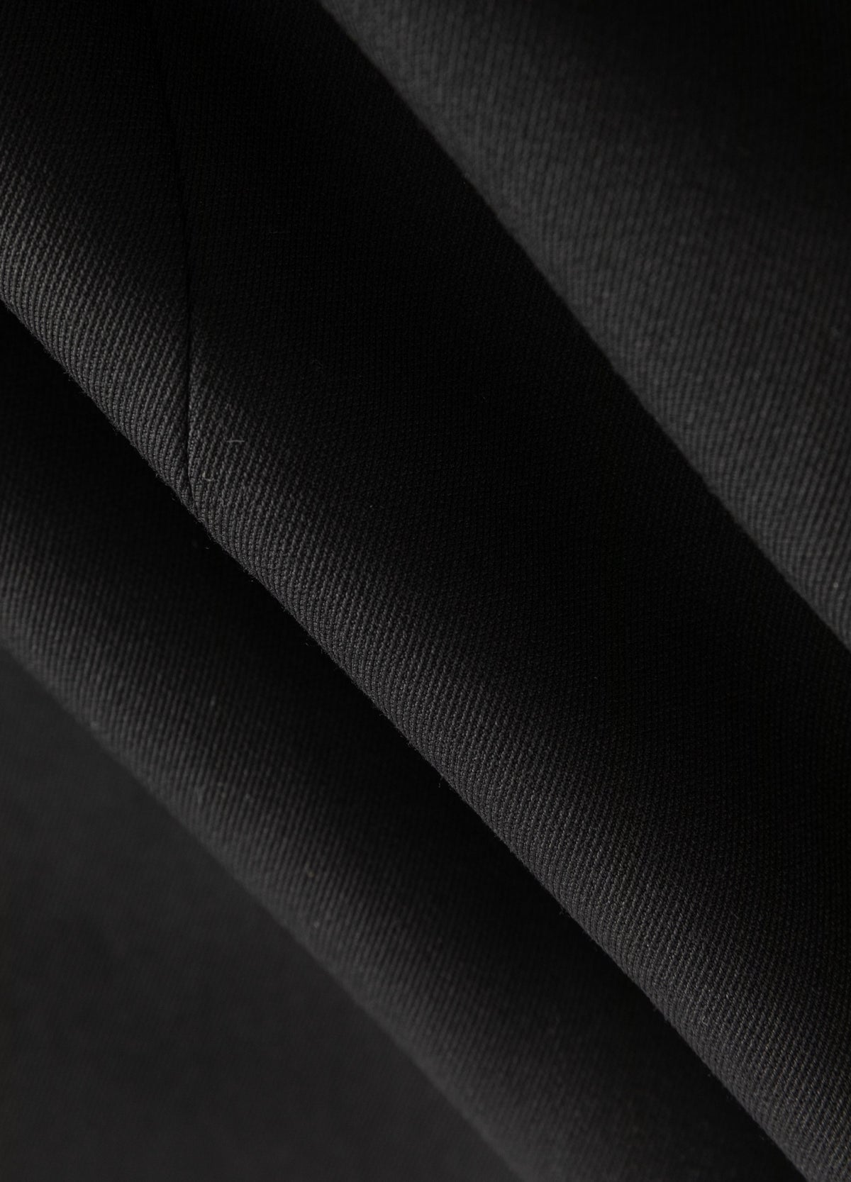 Close-up of the black fabric weave.