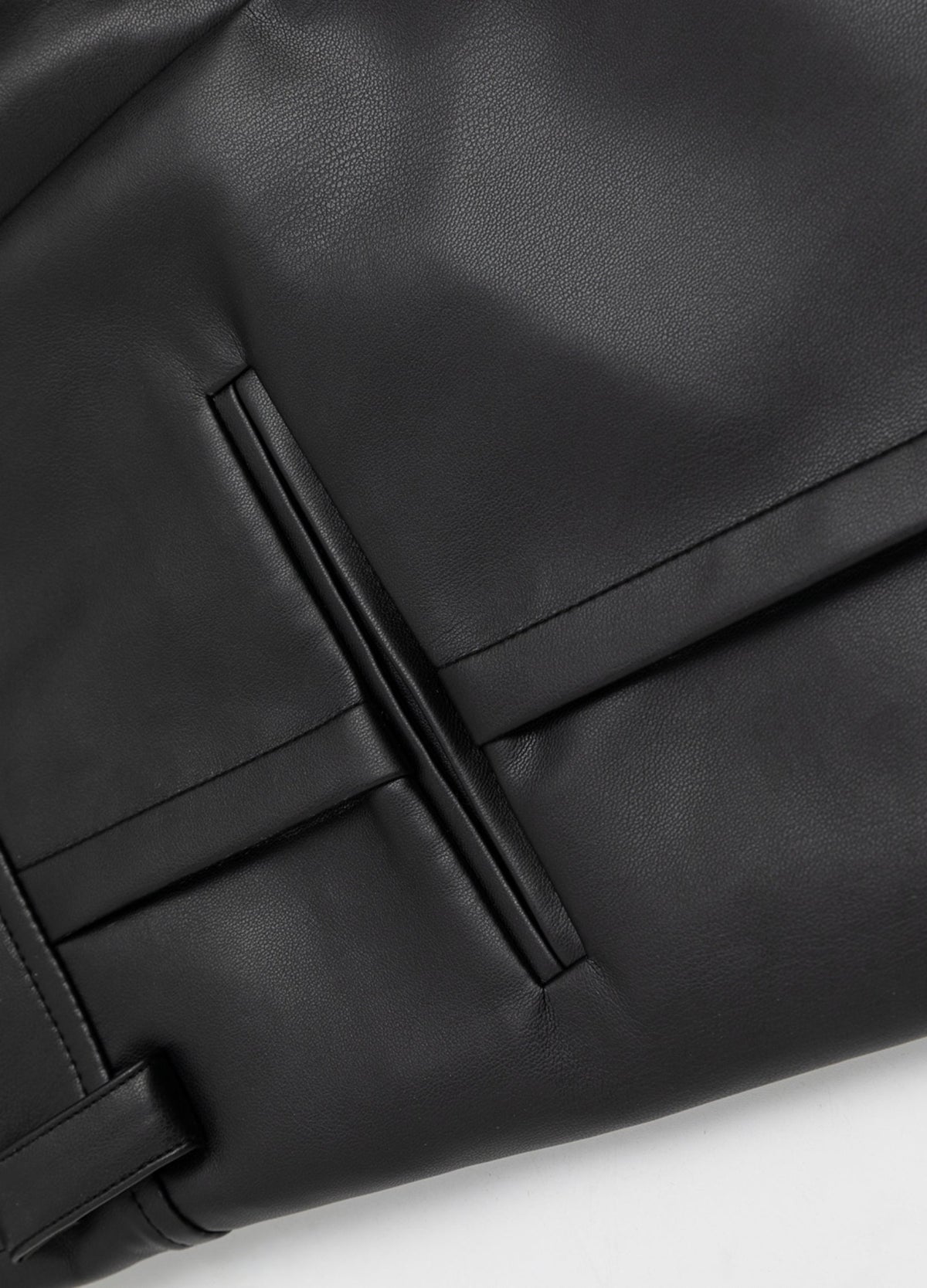 Rear welt pocket and seam.
