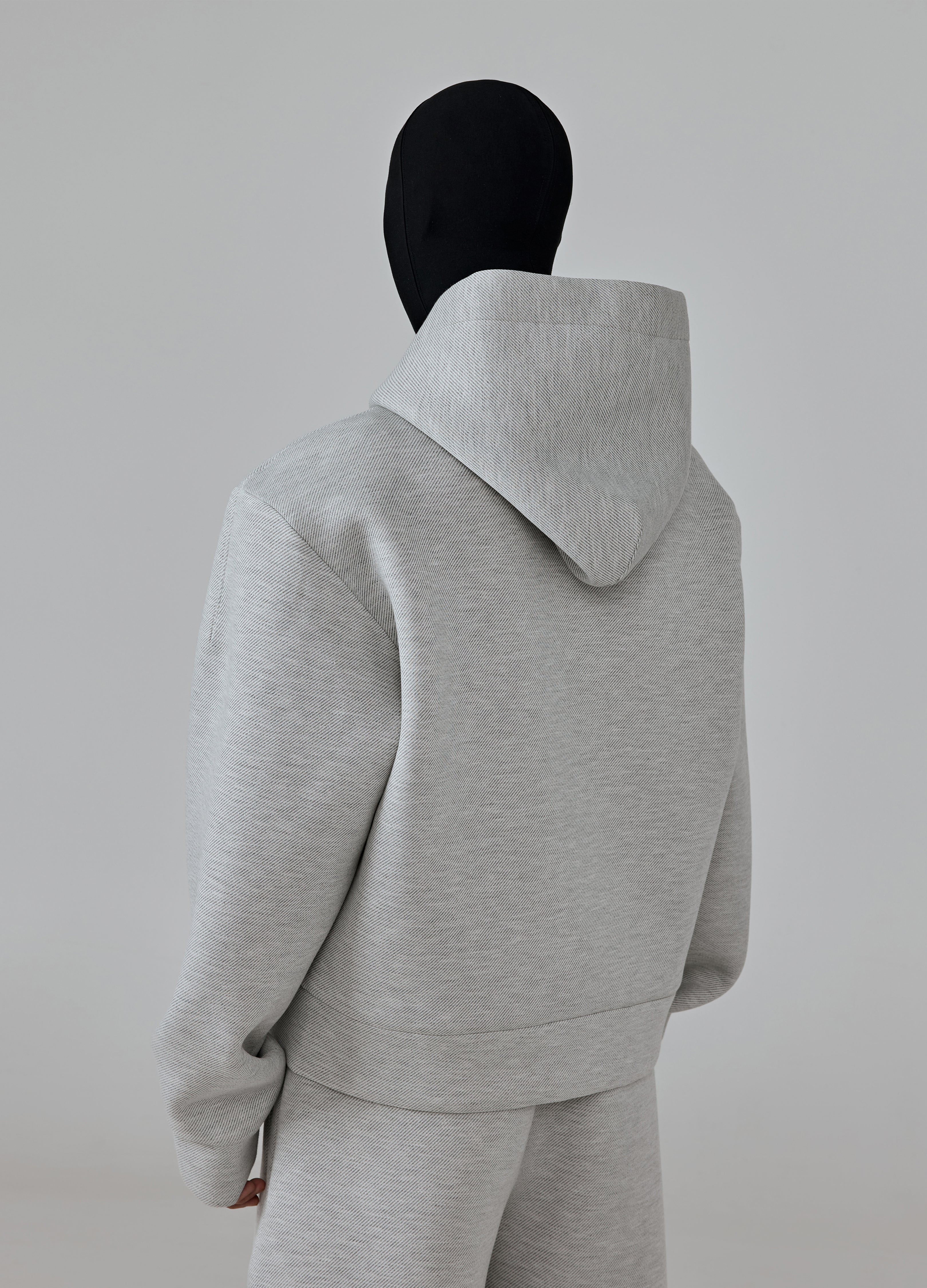 25SS GREY ZIP HOODIE