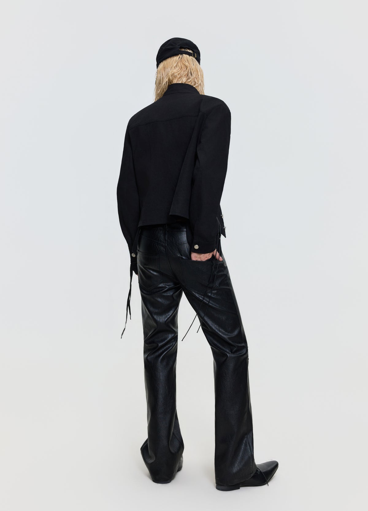 FRKM SCD 26FW corset stand-collar black jacket — product view 3