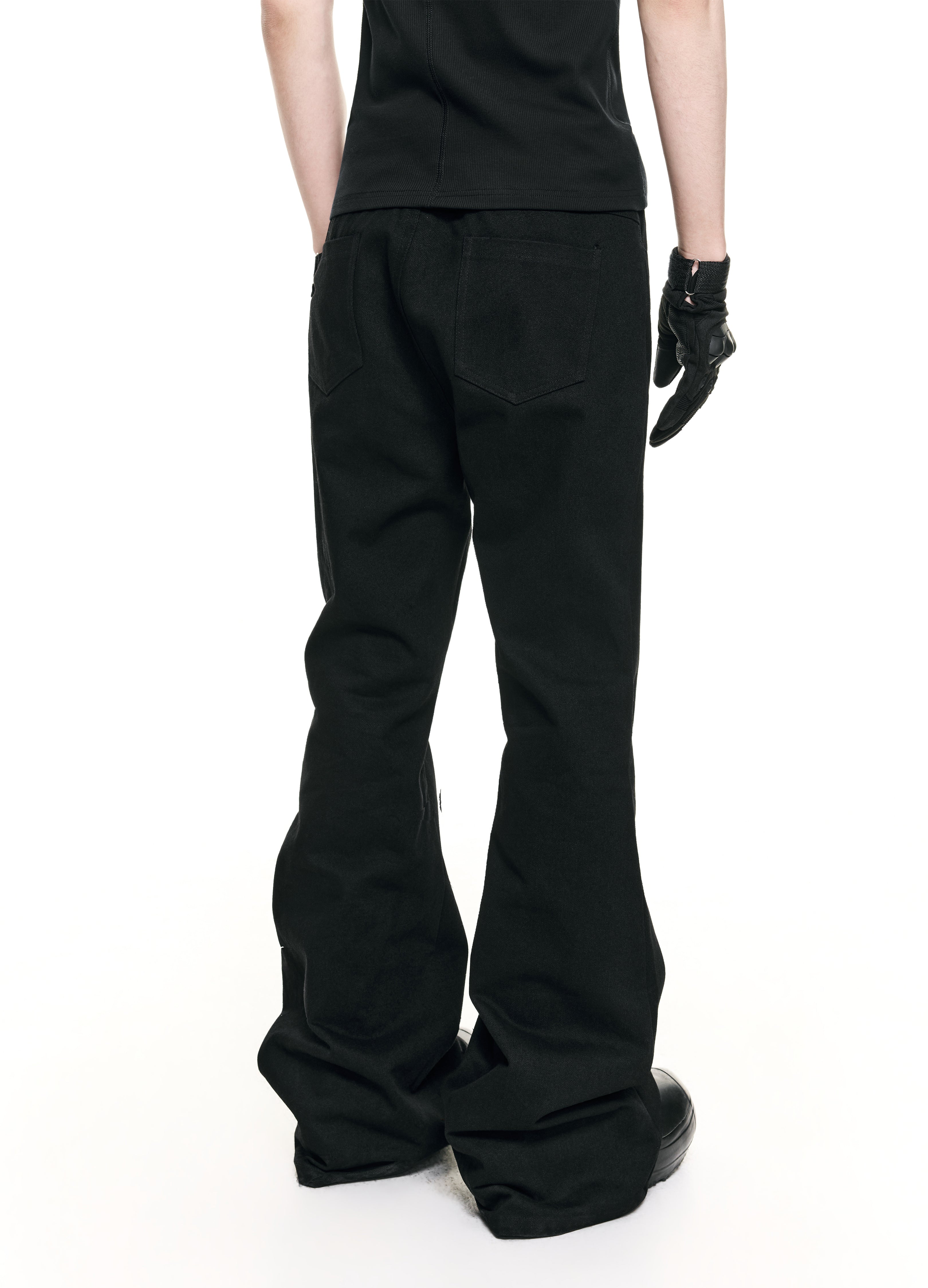 26SS DISTRESSED FLARE PANEL DENIM