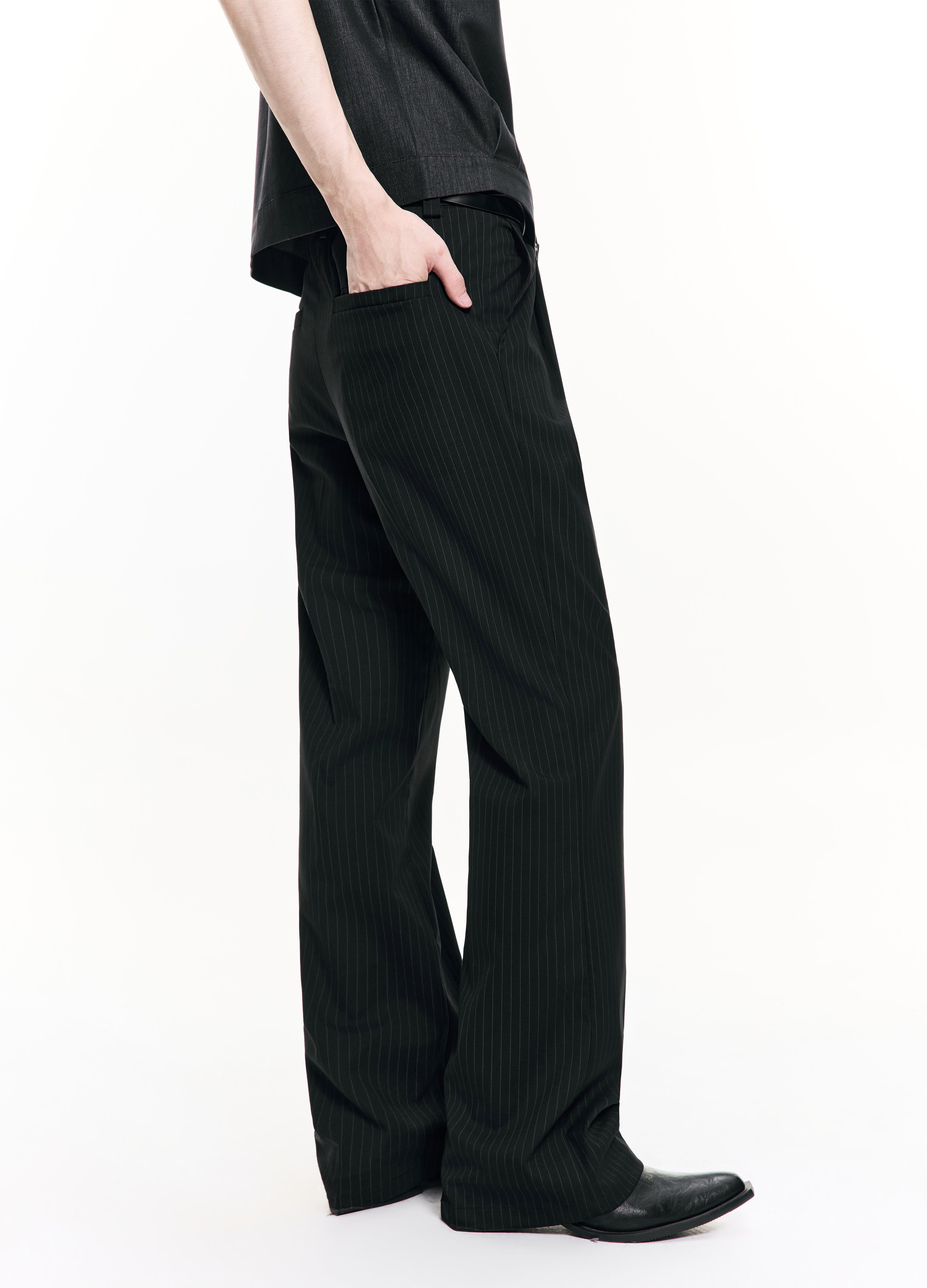 26SS PINSTRIPE STRAIGHT FIT TROUSERS