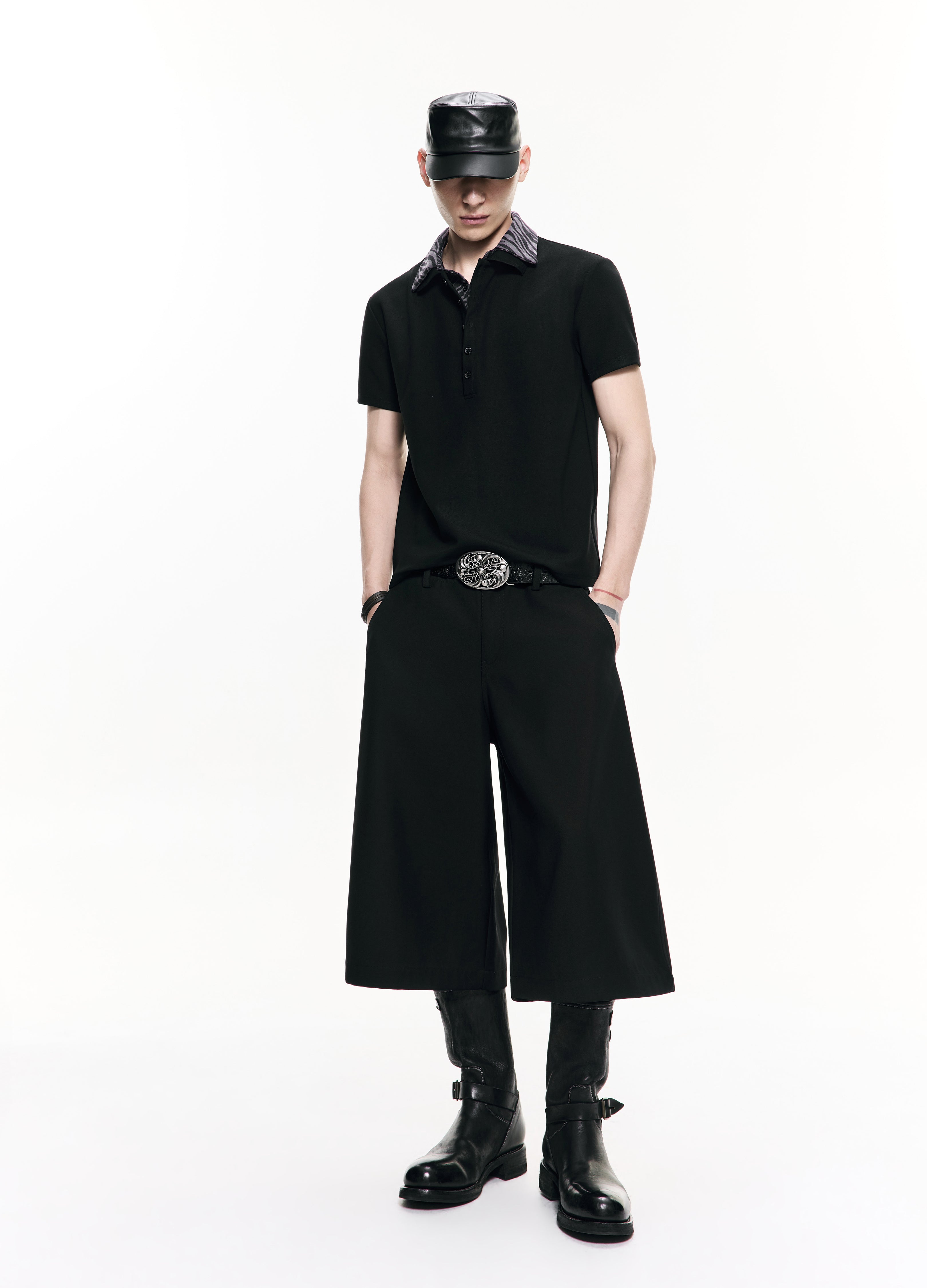 26SS DOUBLE-COLLAR PATTERN POLO
