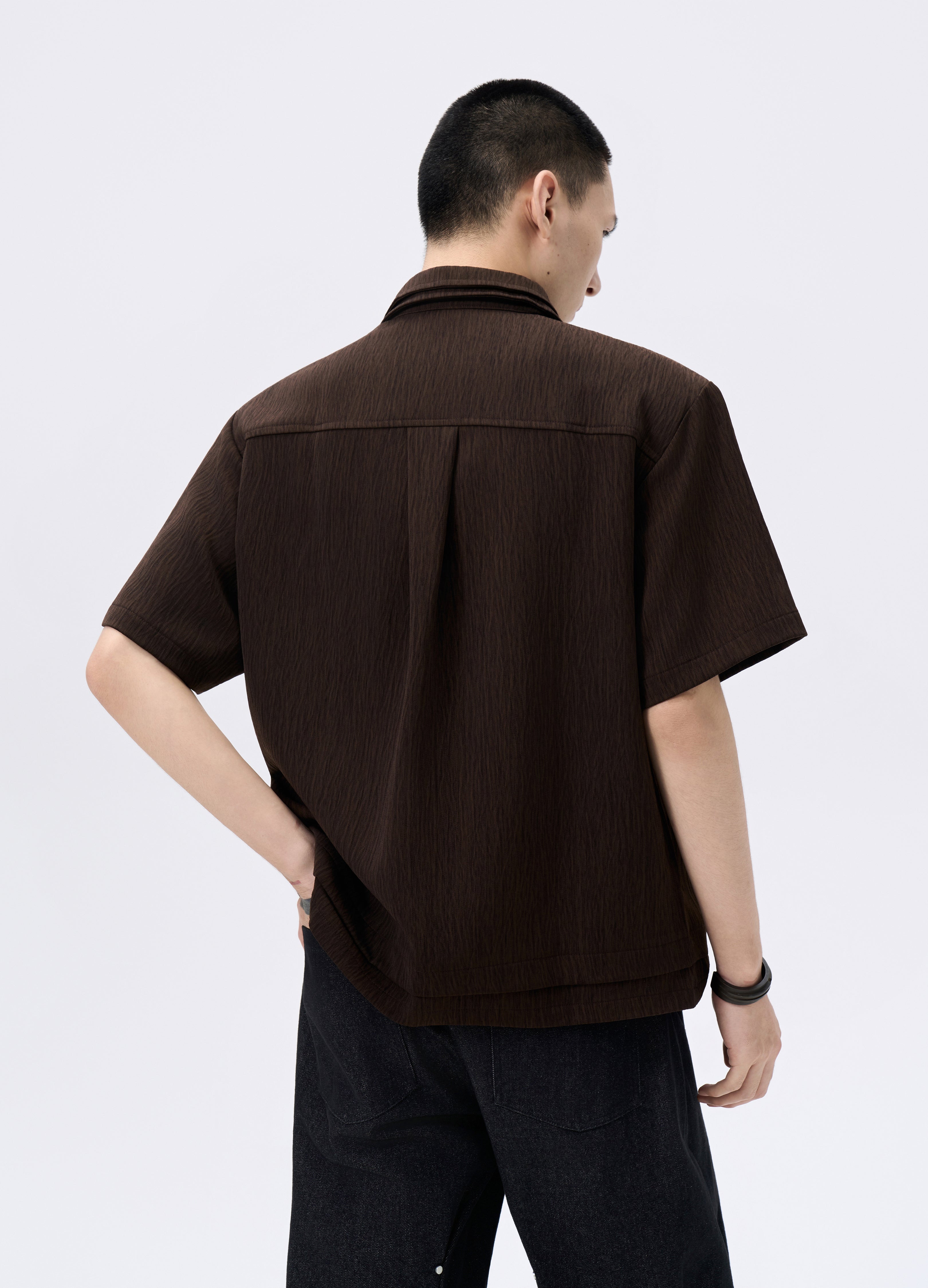 26SS DUAL COLLAR LAYER SHIRT
