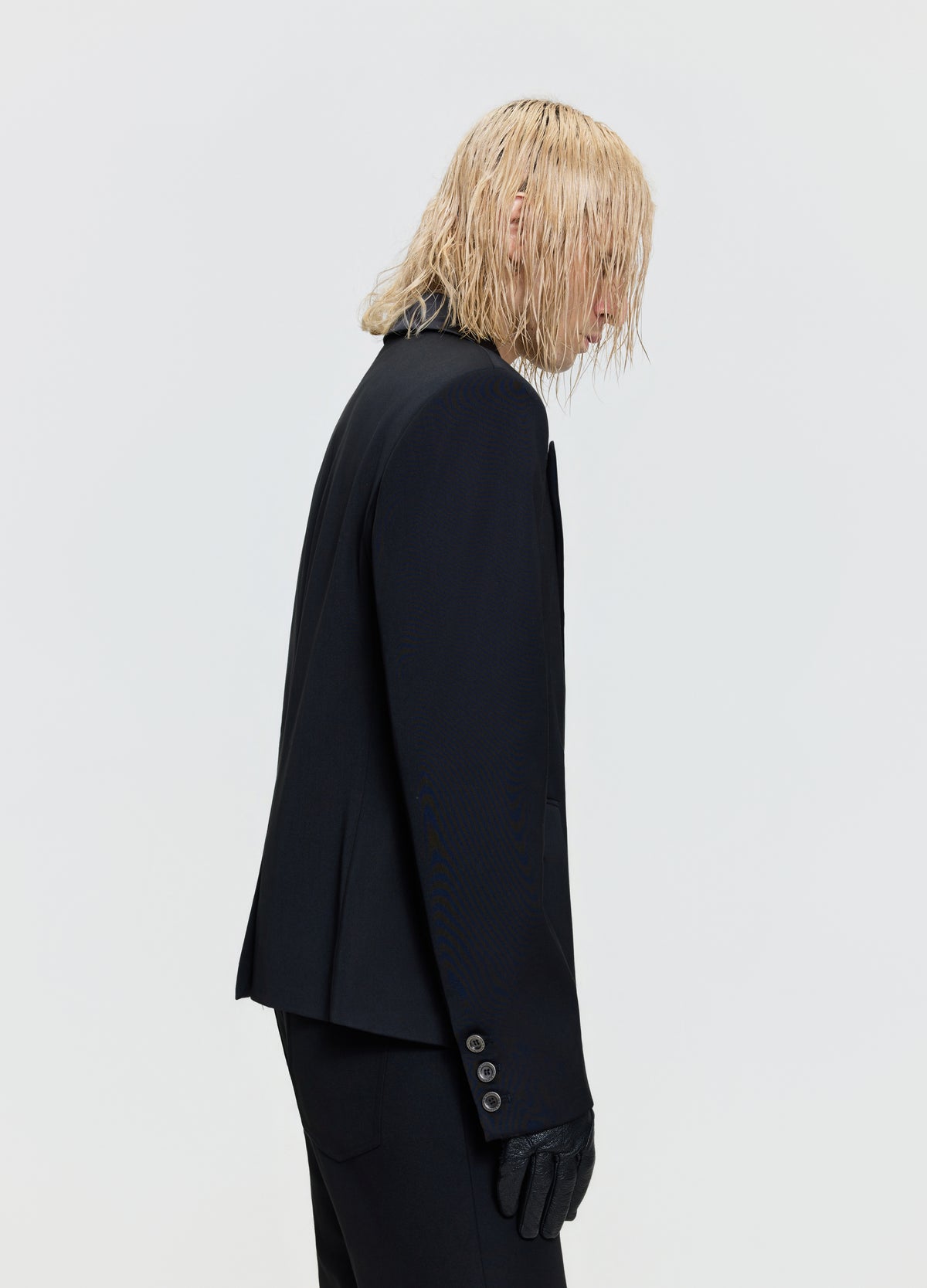 FRKM SCD 26FW black contrast peak-lapel blazer — product view 9