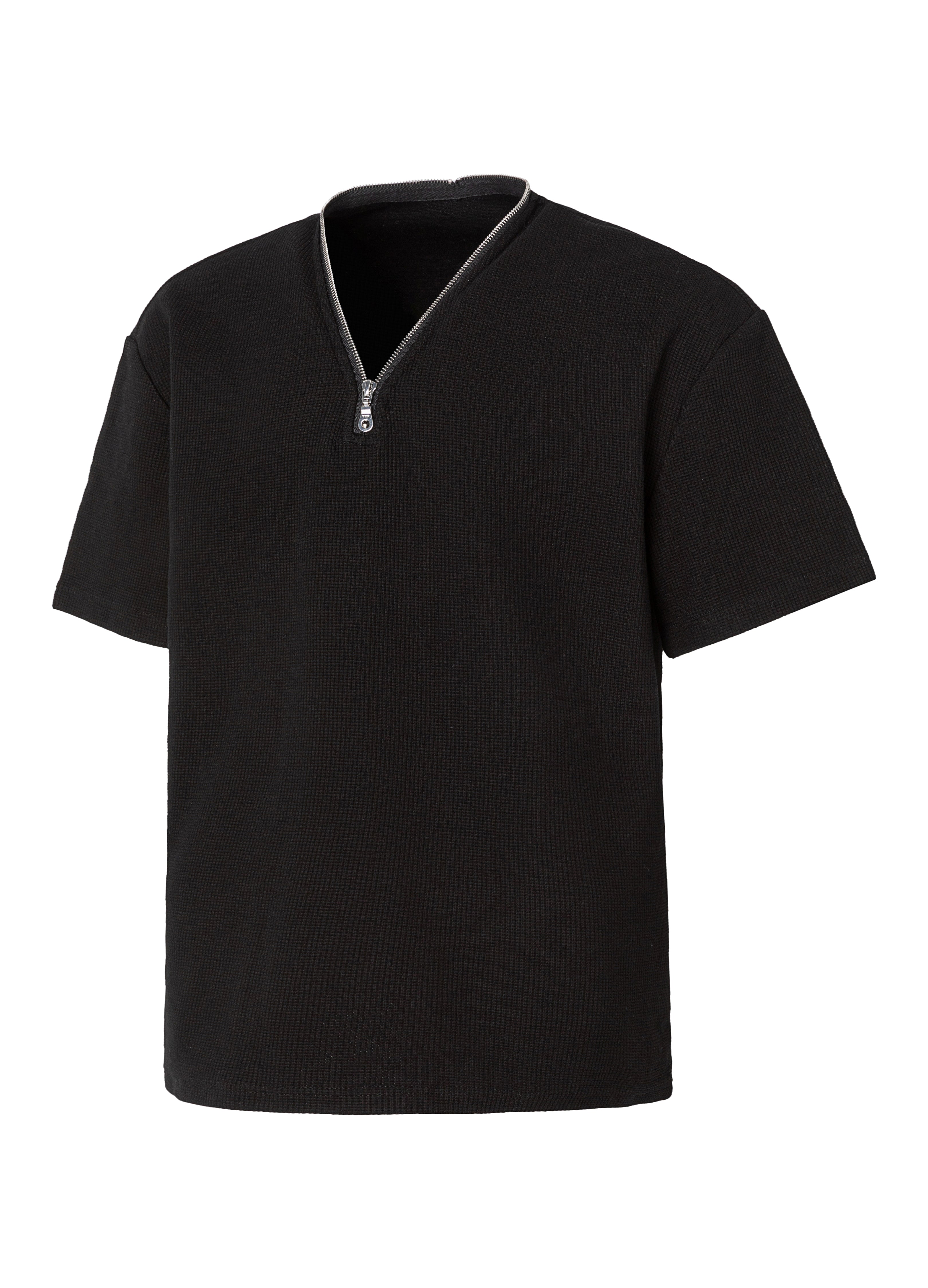 WAFFLE ZIP FUNCTIONAL TEE