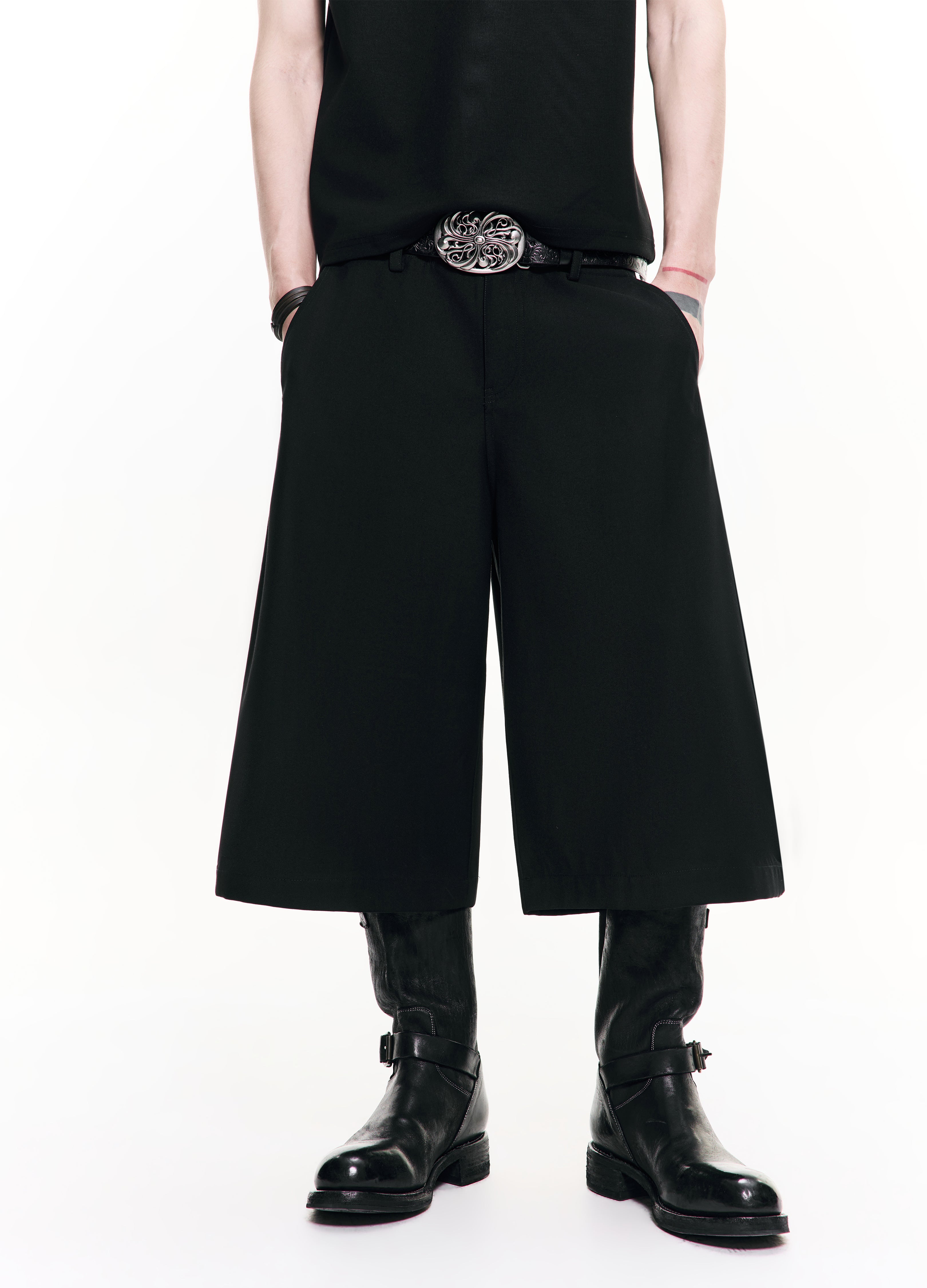 26SS CURVED CROP WIDE TROUSERS