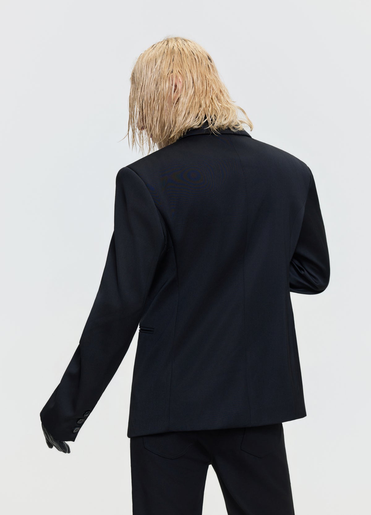 FRKM SCD 26FW black asymmetric peak-lapel blazer — product view 9