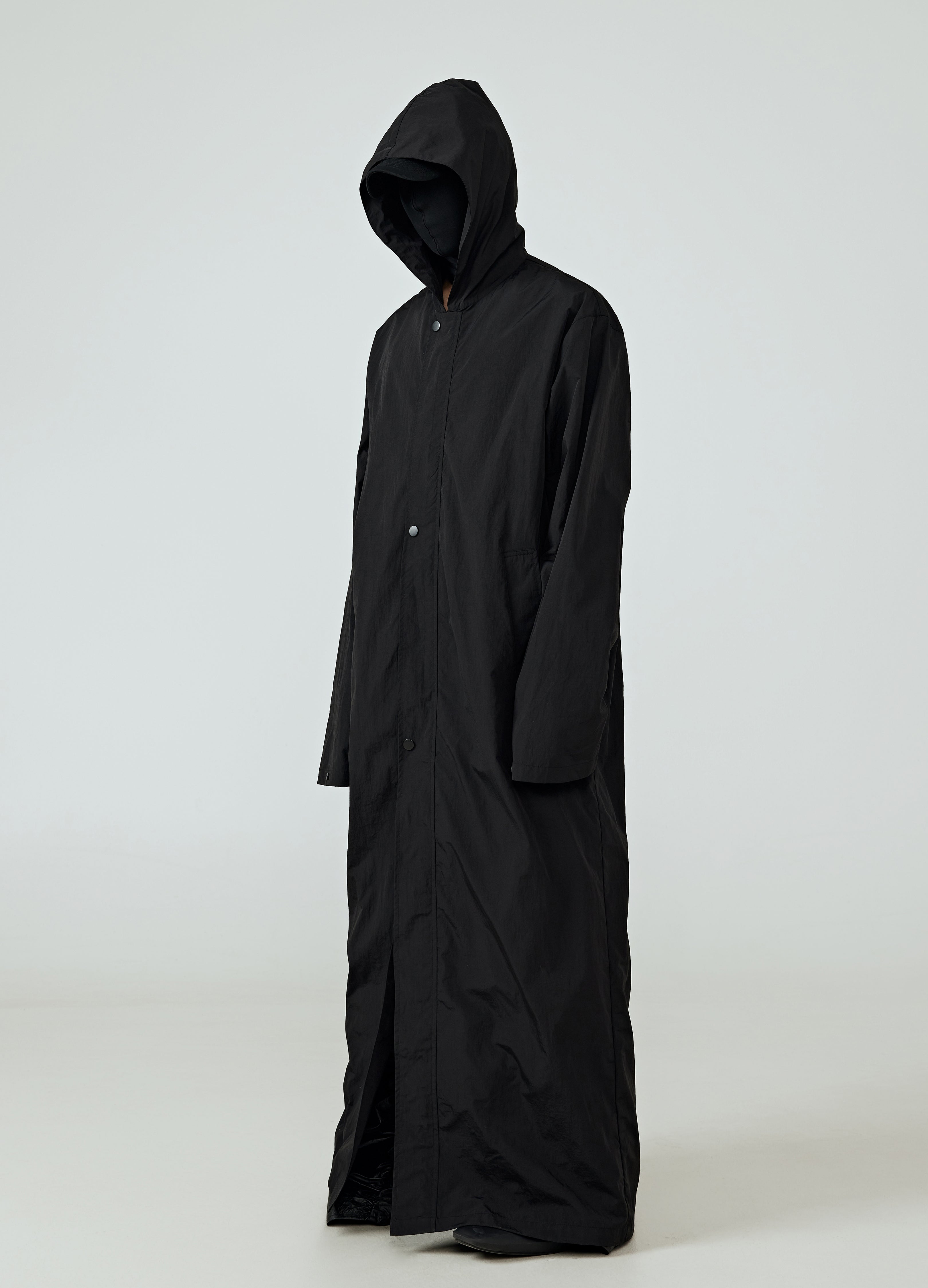 25SS DARK CASCADE HOODED TRENCH