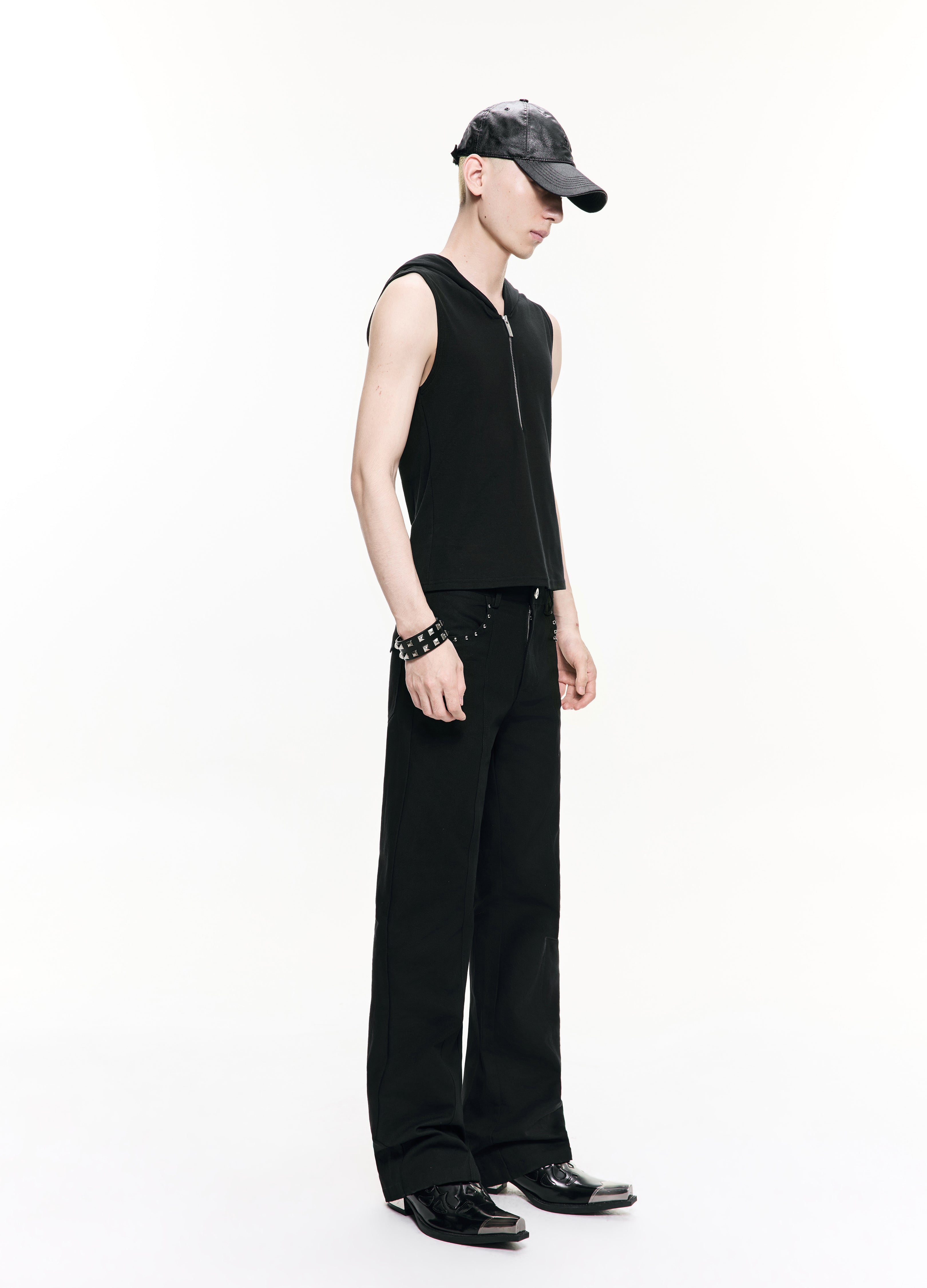 26SS Y2K HALF-ZIP HOODED VEST